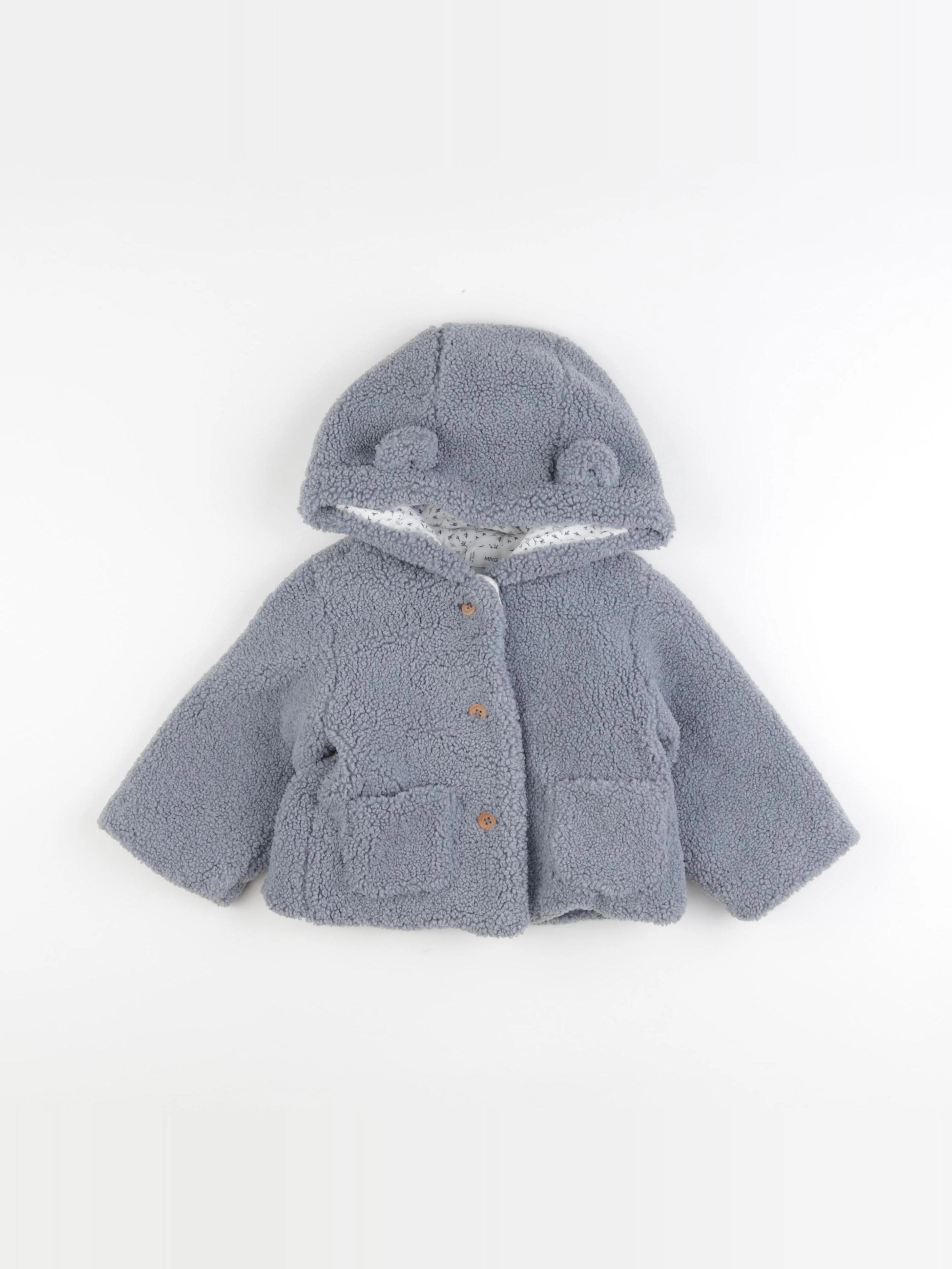 Mango - manteau bleu - 6/9 mois