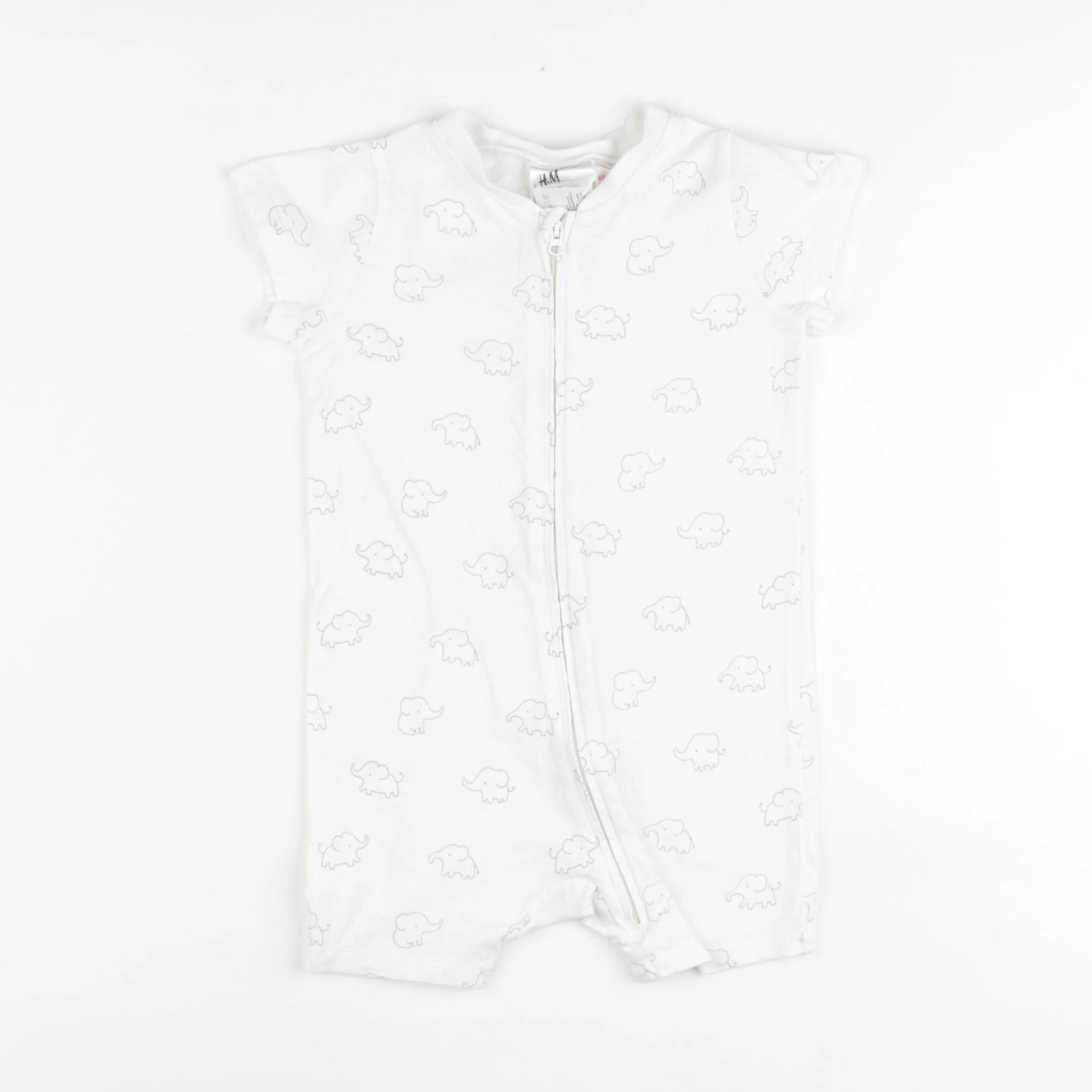 H&M - pyjama coton blanc - 9/12 mois