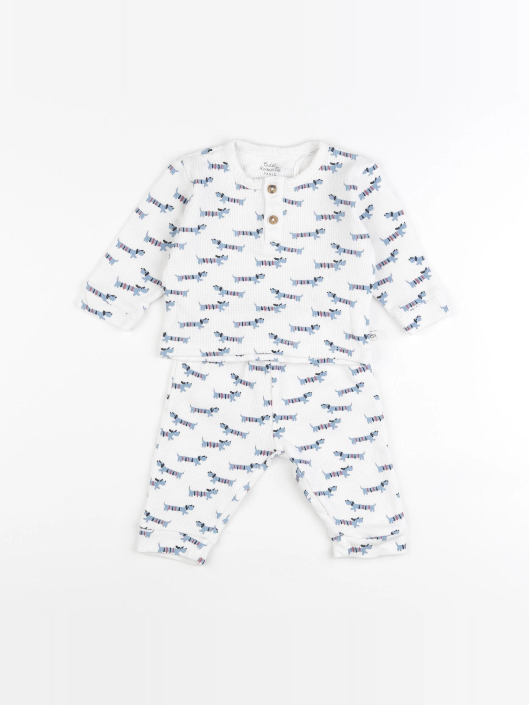 Cadet Rousselle - ensemble blanc - 3 mois