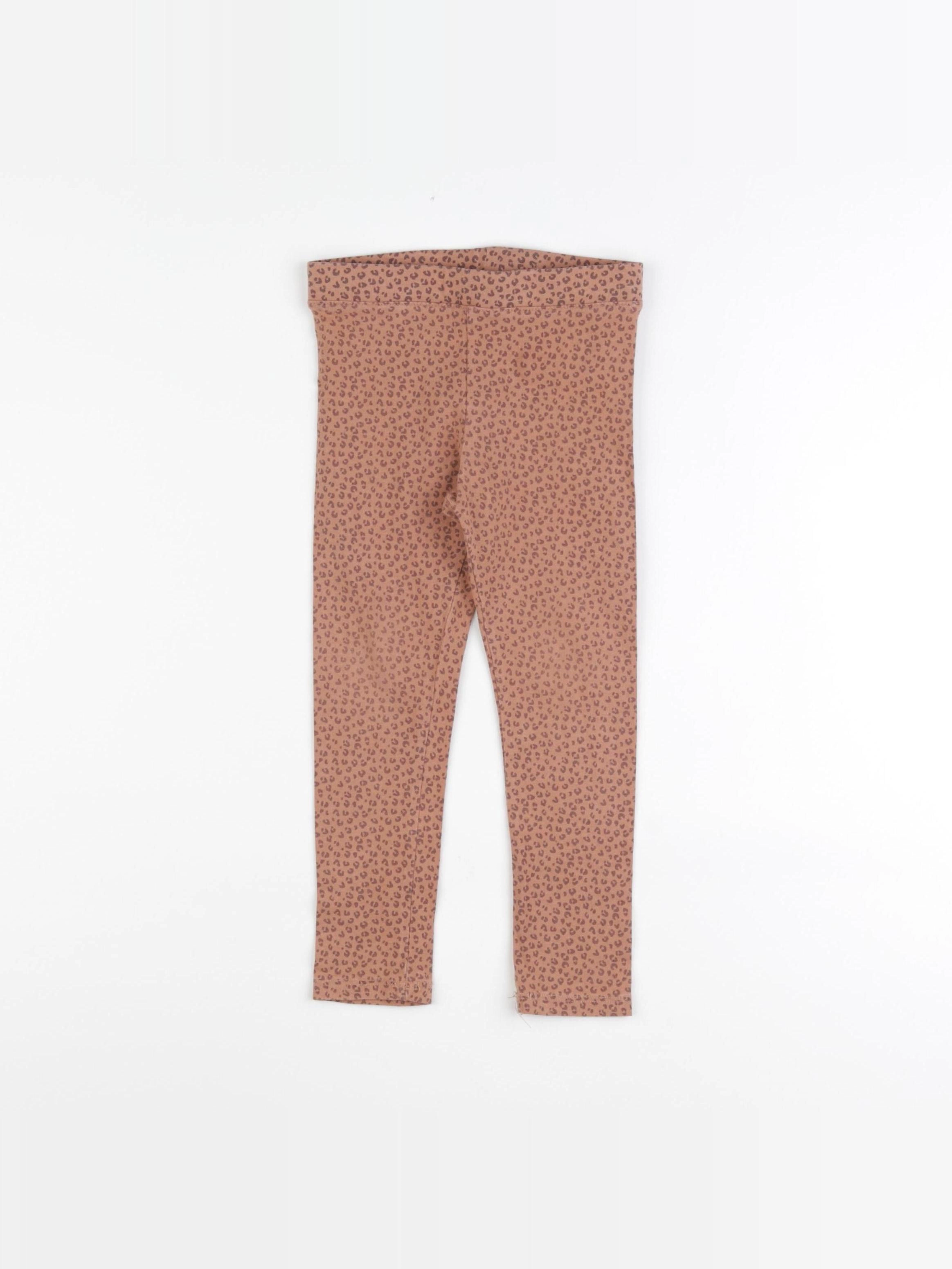 H&M - legging marron - 2/3 ans