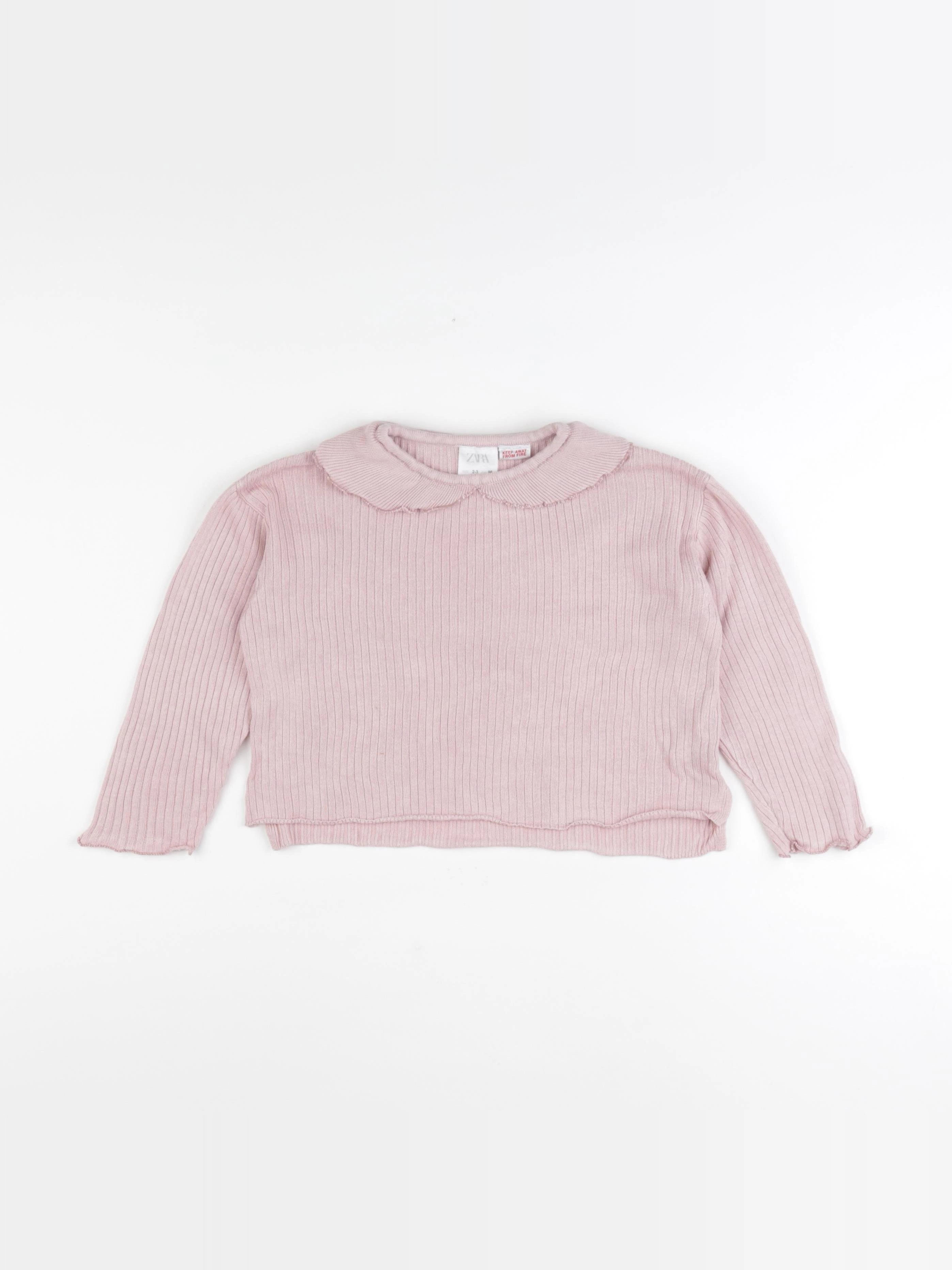 Zara - pull rose - 2/3 ans