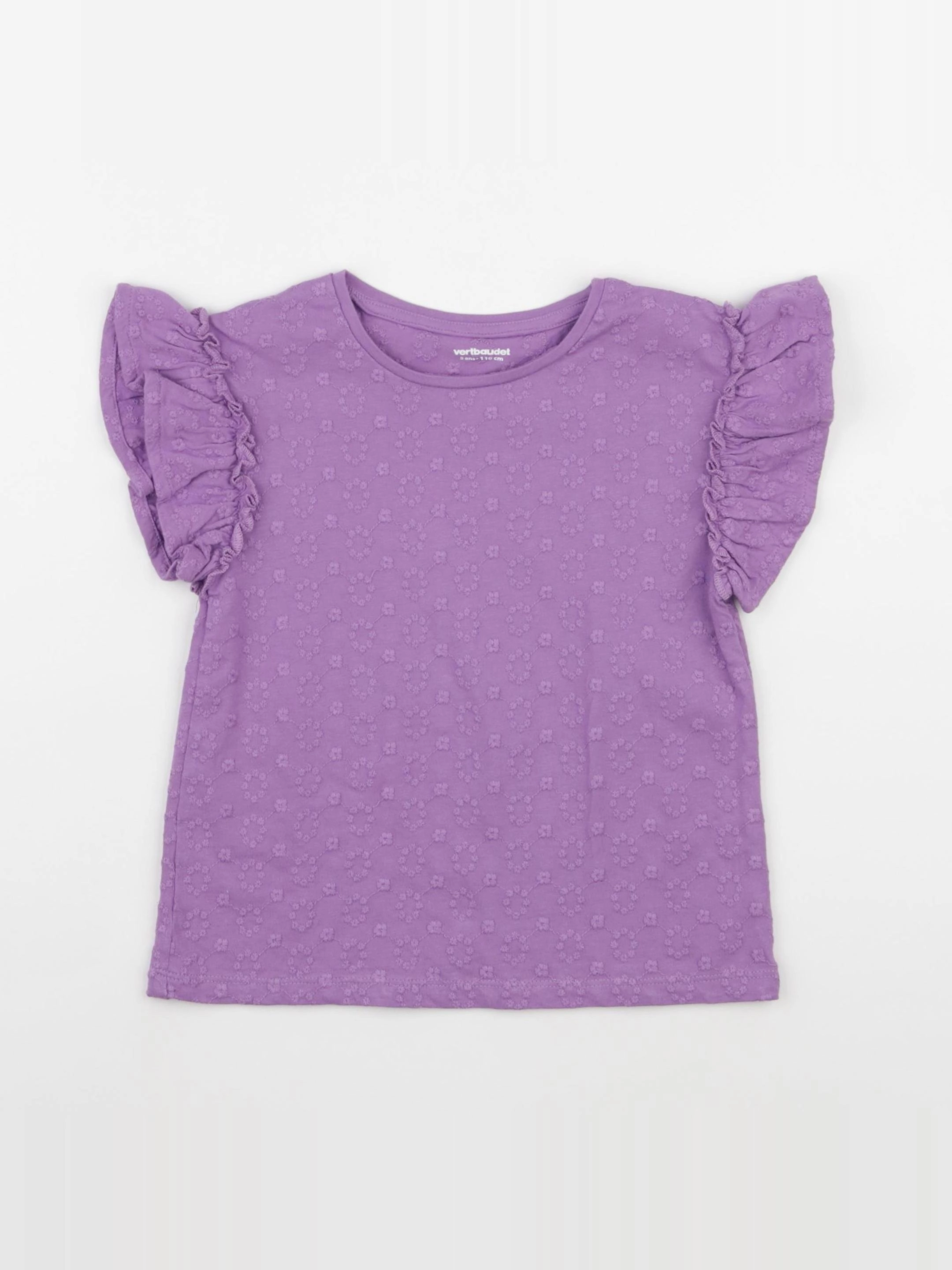 Vertbaudet - tee-shirt violet - 5 ans