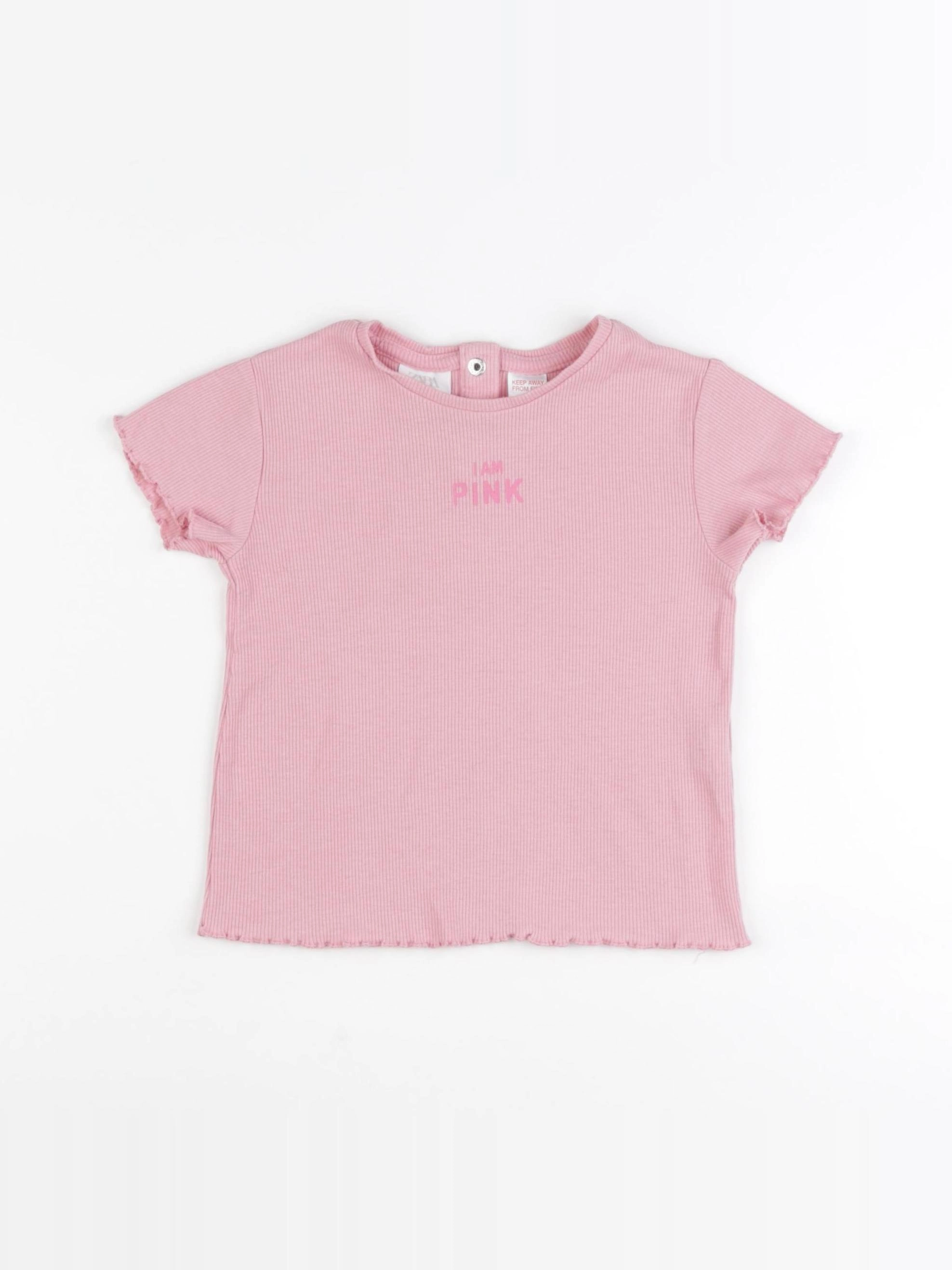 Zara - tee-shirt rose - 18/24 mois