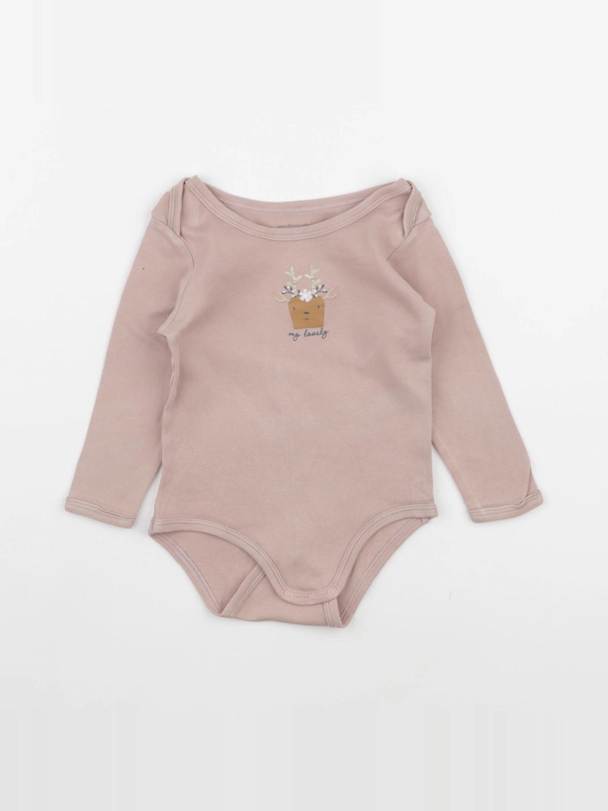 Vertbaudet - body rose - 18 mois