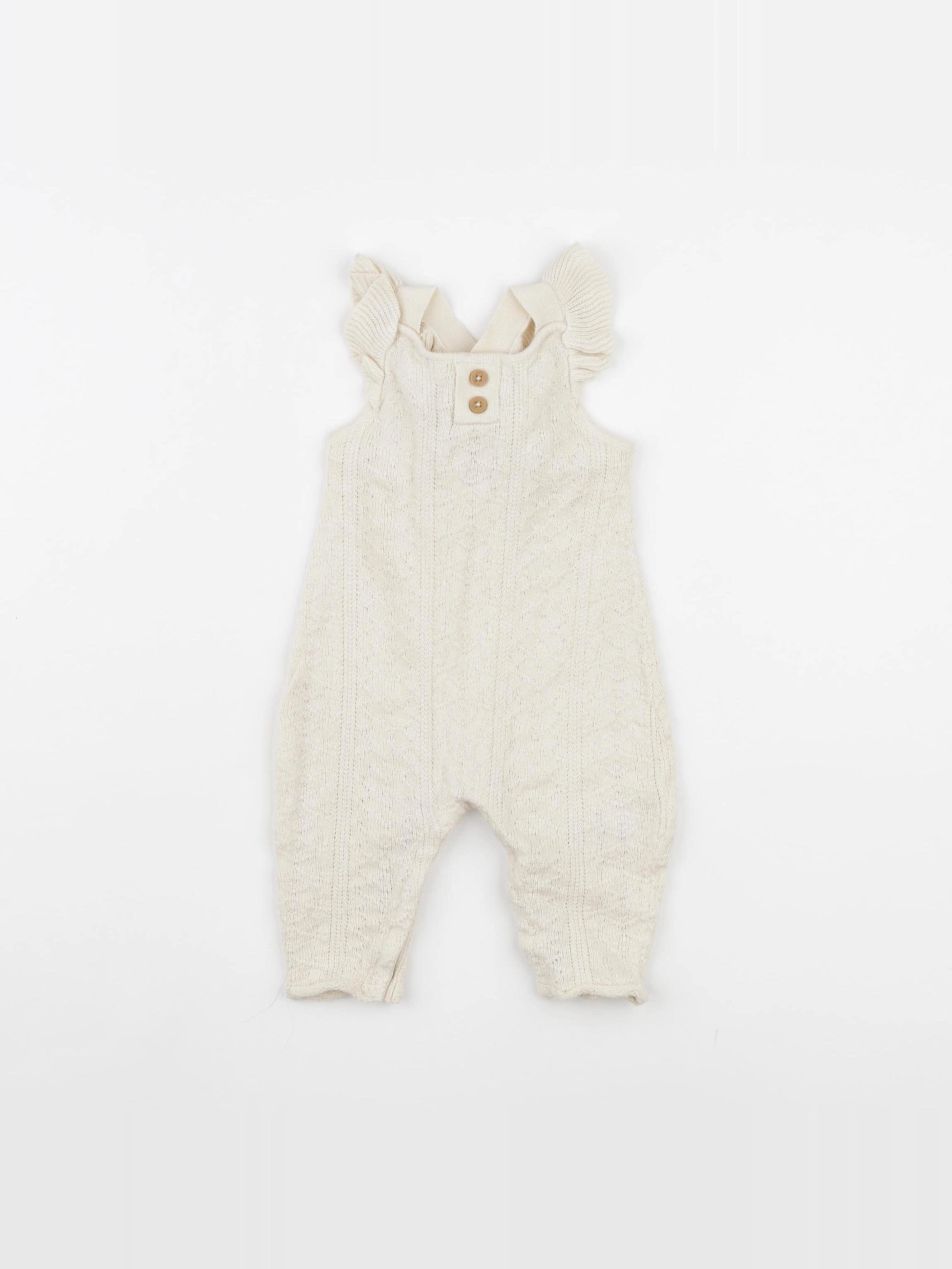 Vertbaudet - combinaison beige - 3 mois