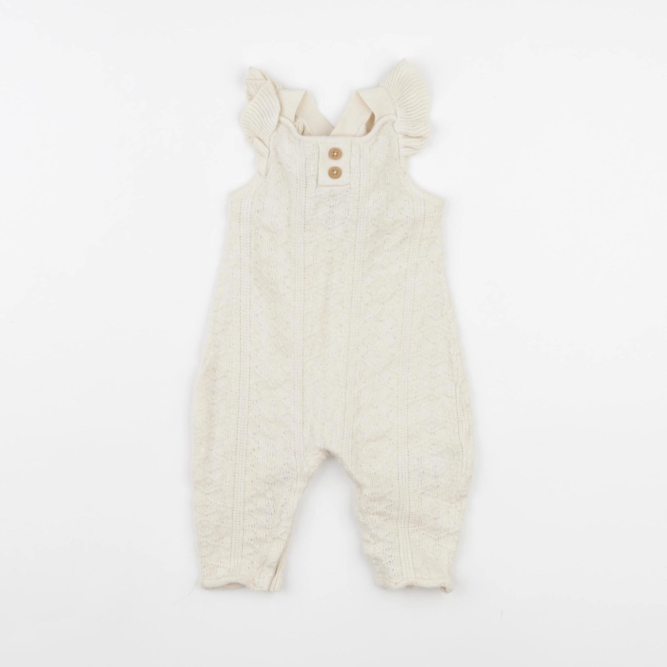 Vertbaudet - combinaison beige - 3 mois