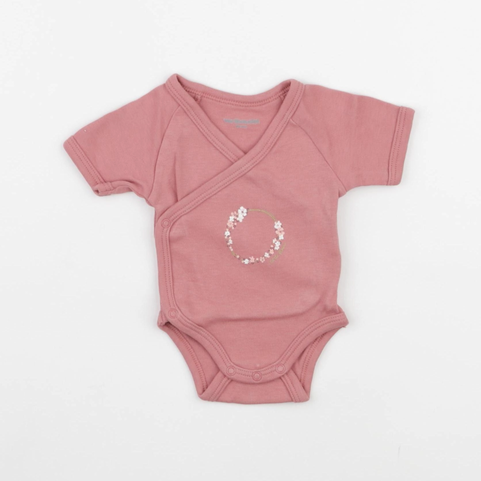 Vertbaudet - body rose - 0 mois