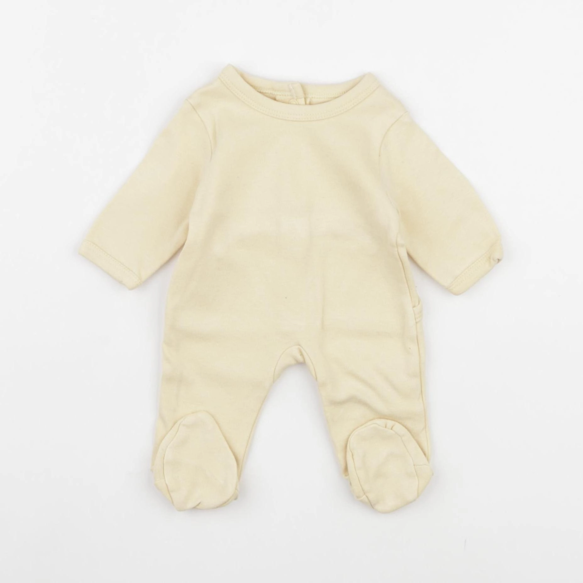 Vertbaudet - pyjama coton jaune - 0 mois