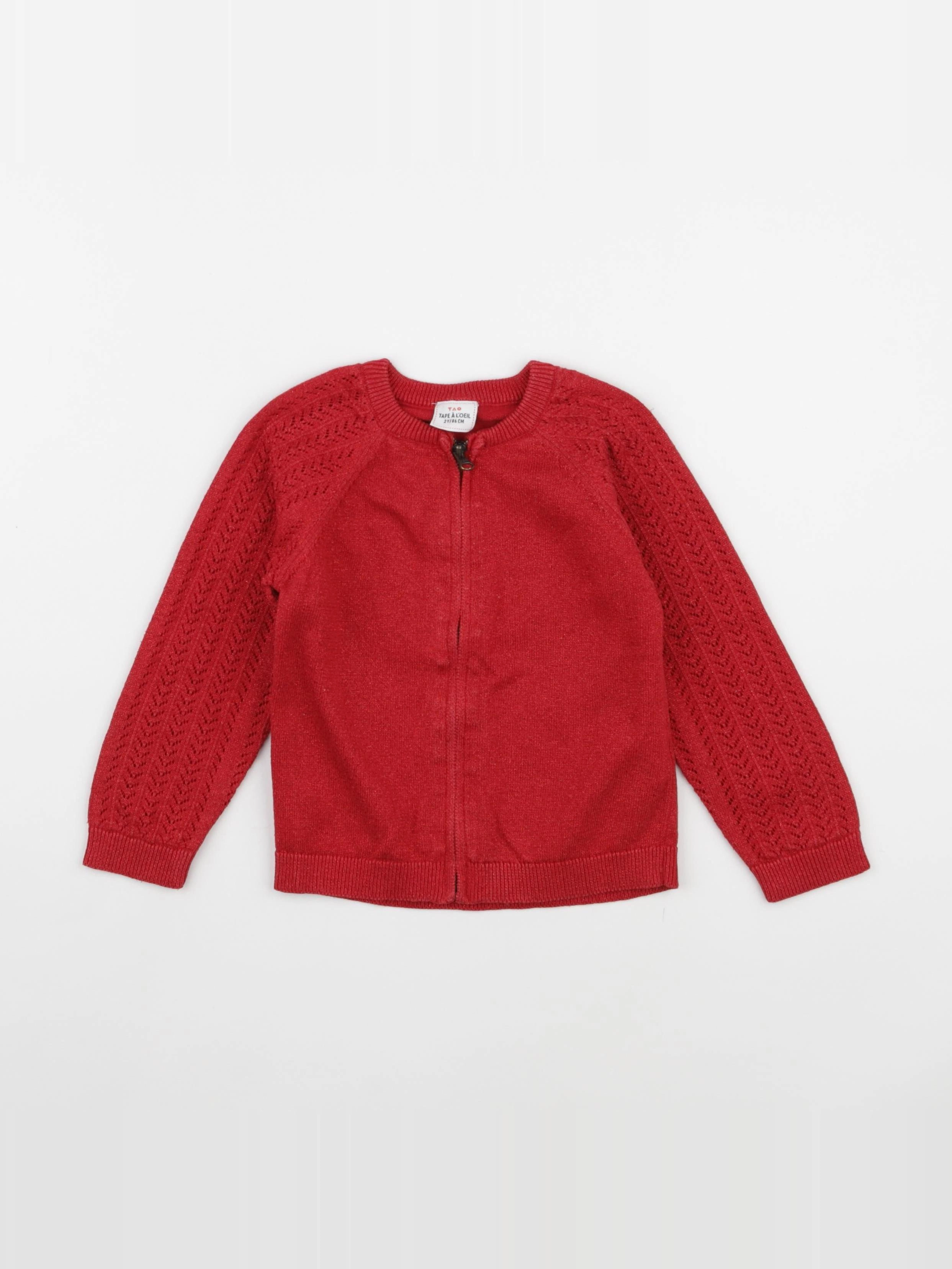 Tape à l'oeil - gilet rouge - 2 ans