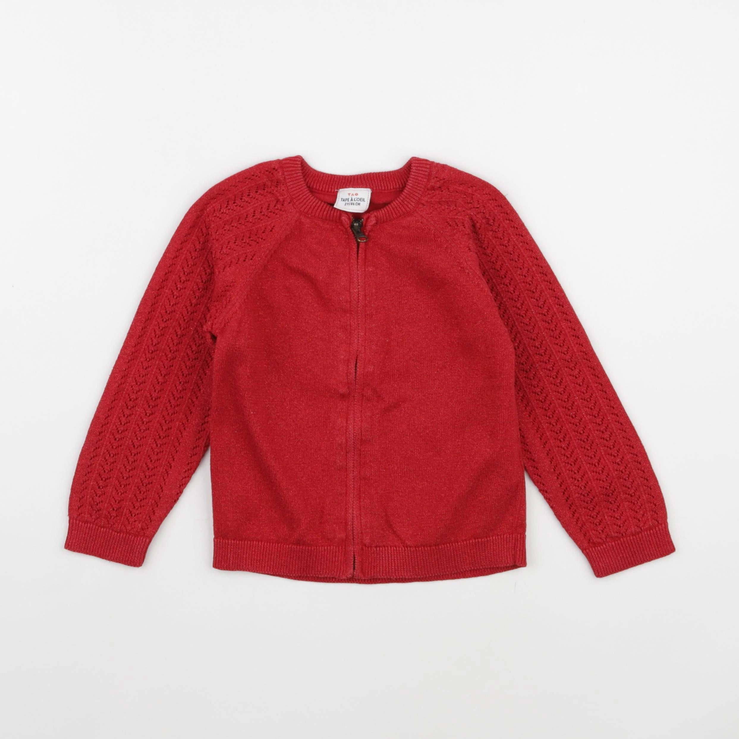 Tape à l'oeil - gilet rouge - 2 ans