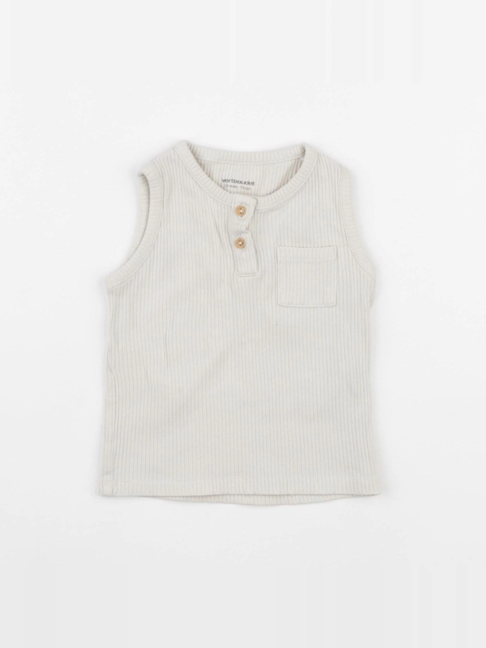 Vertbaudet - débardeur beige - 12 mois