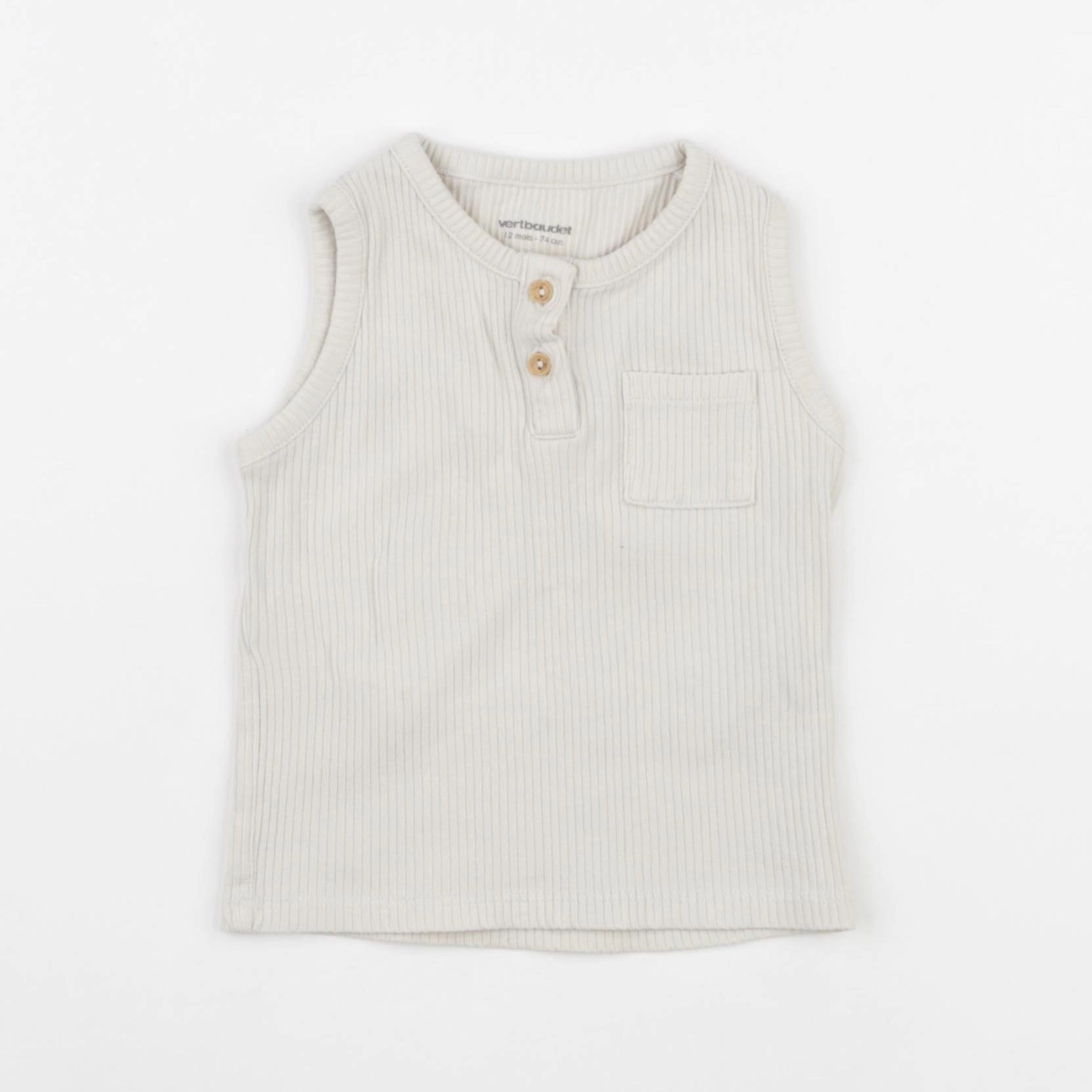 Vertbaudet - débardeur beige - 12 mois