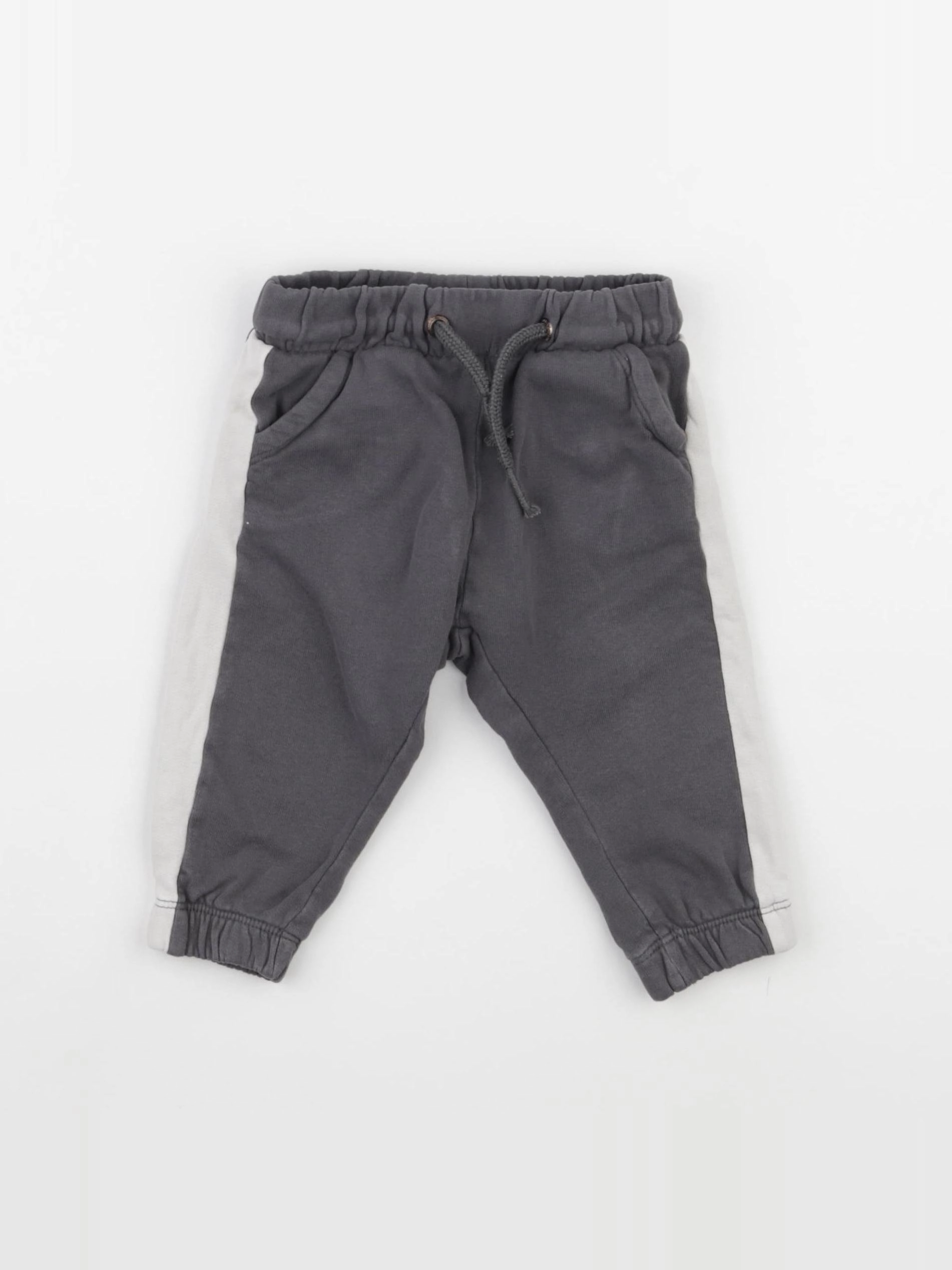 Vertbaudet - jogging doublé gris - 12 mois