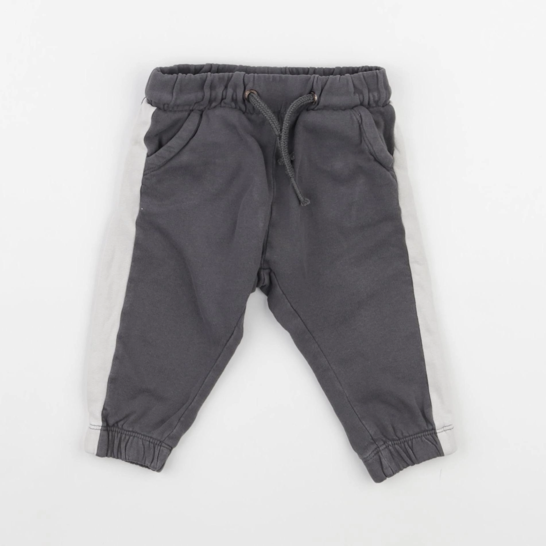 Vertbaudet - jogging doublé gris - 12 mois