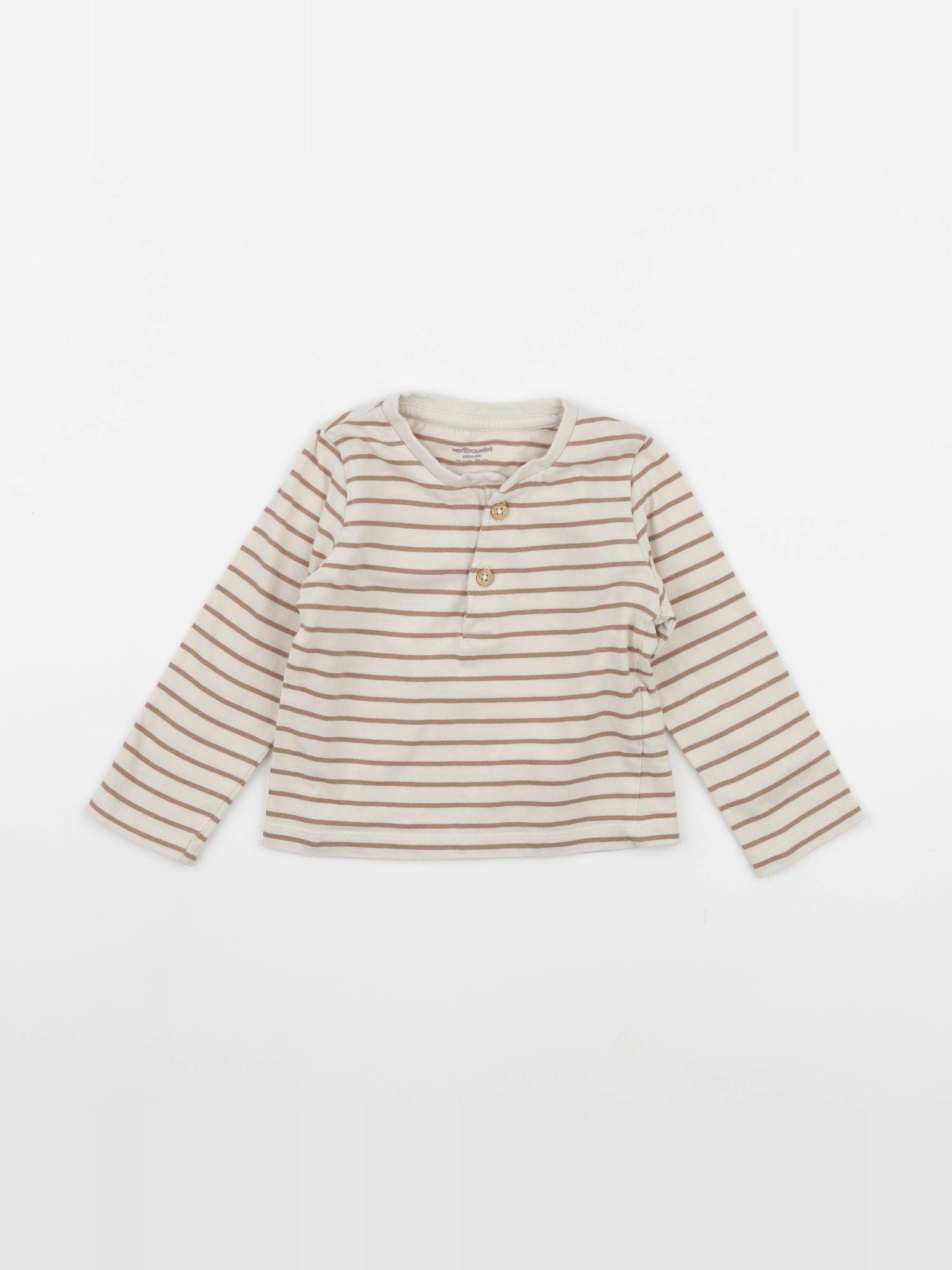 Vertbaudet - tee-shirt marron - 18 mois