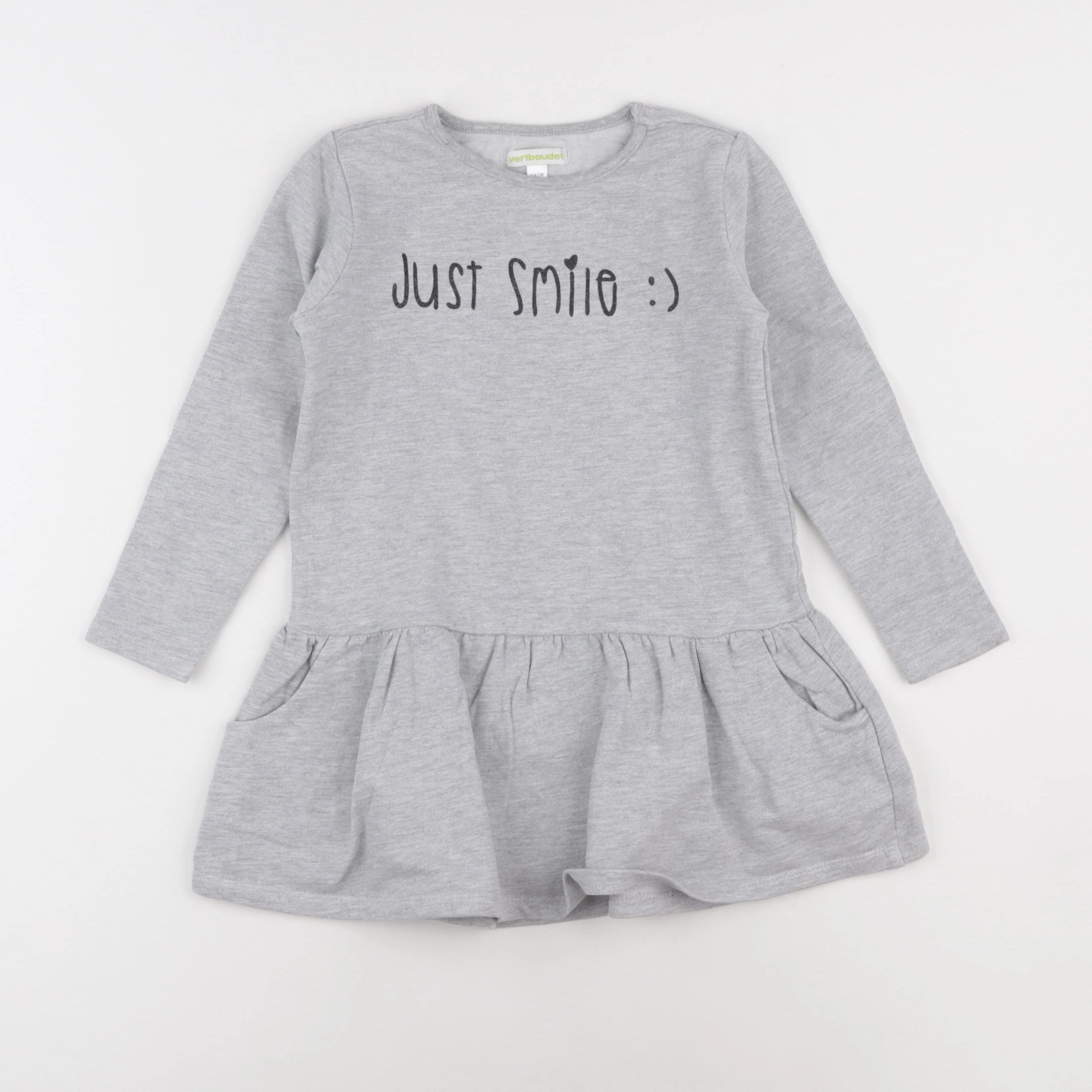 Vertbaudet - robe gris - 6 ans