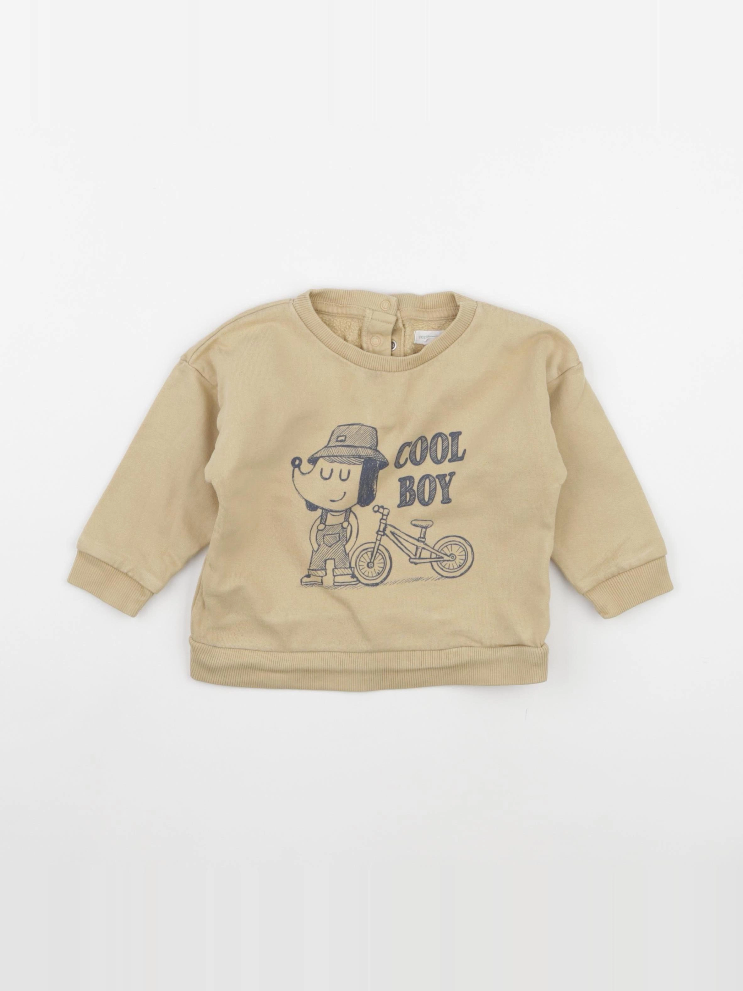 Vertbaudet - sweat jaune - 18 mois