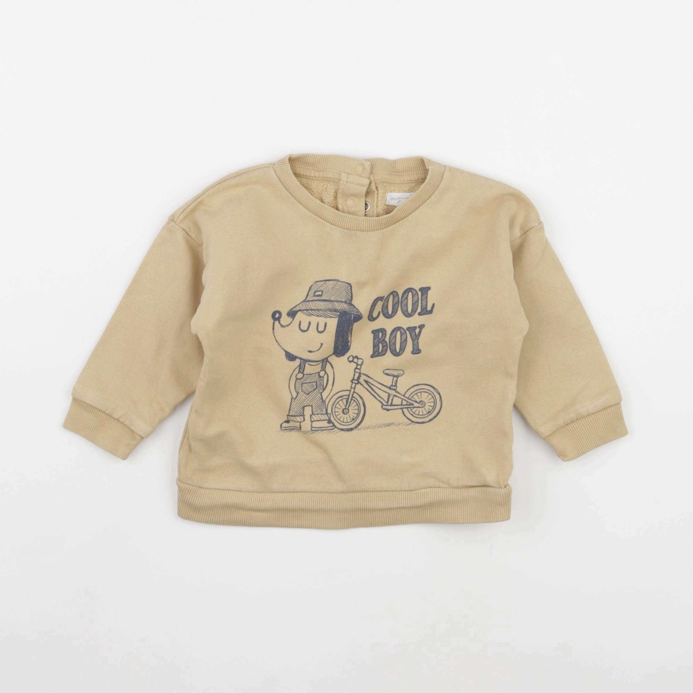Vertbaudet - sweat jaune - 18 mois