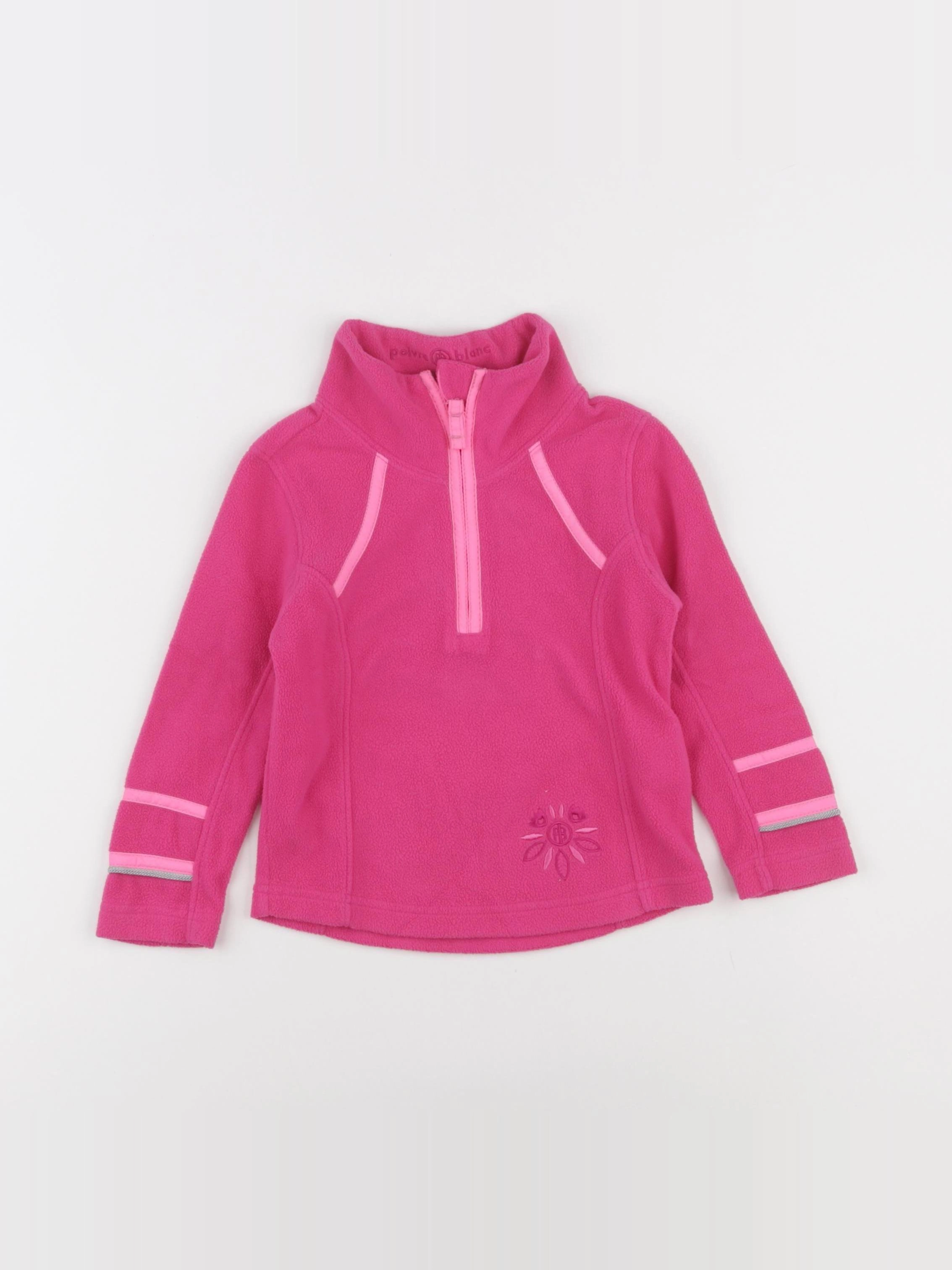 Poivre Blanc Ski - polaire rose - 2 ans