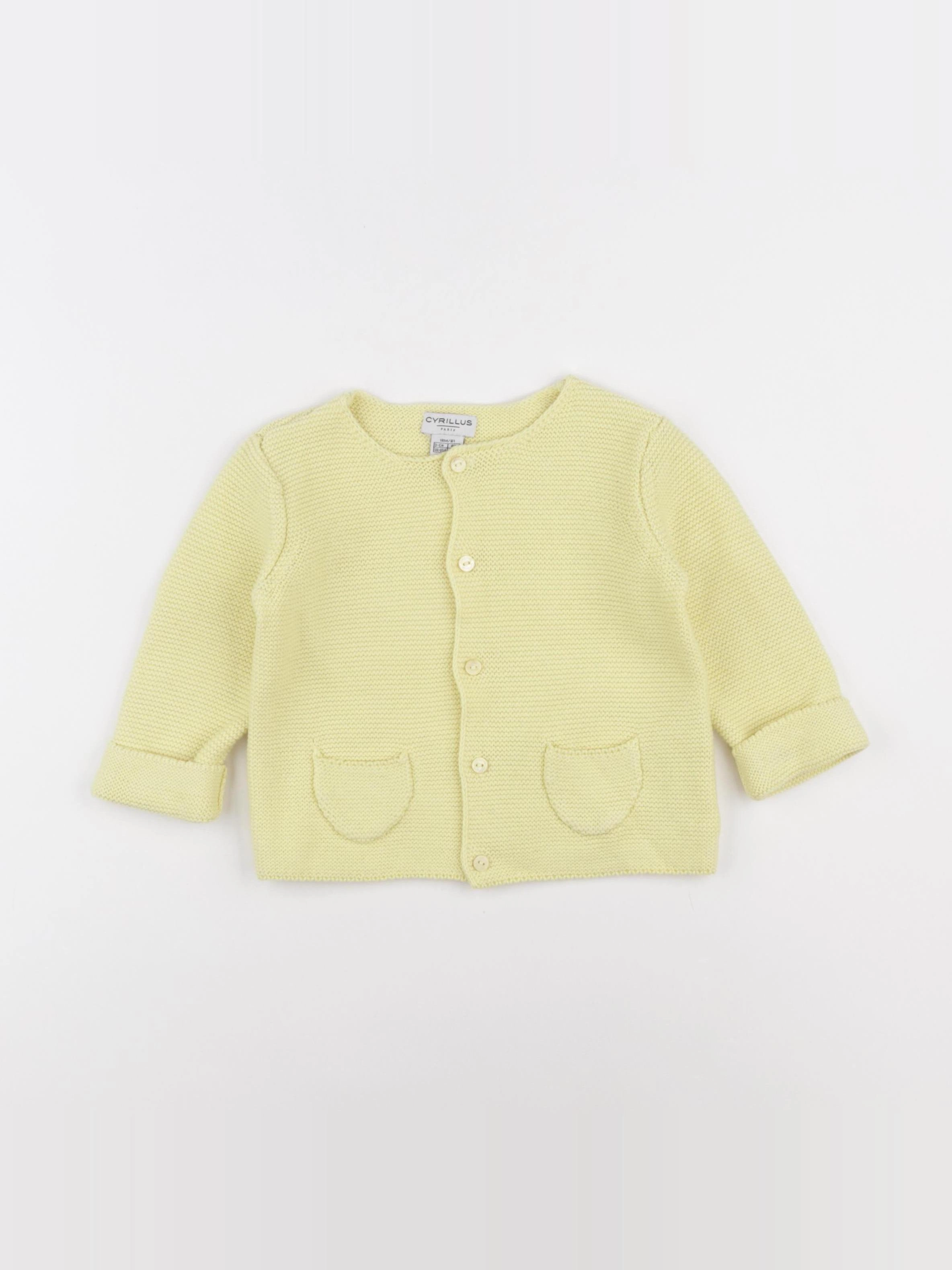 Cyrillus - gilet jaune - 18 mois