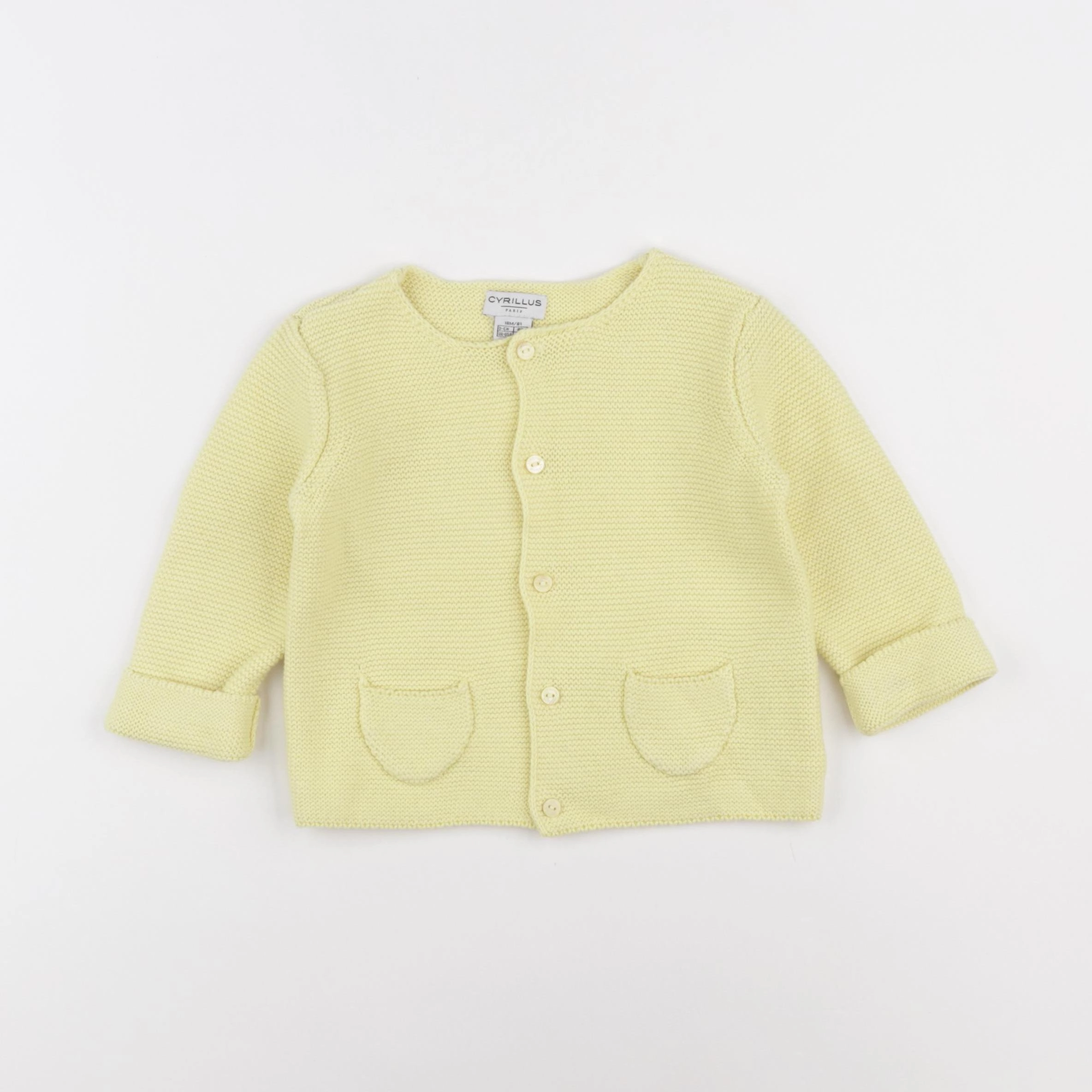 Cyrillus - gilet jaune - 18 mois