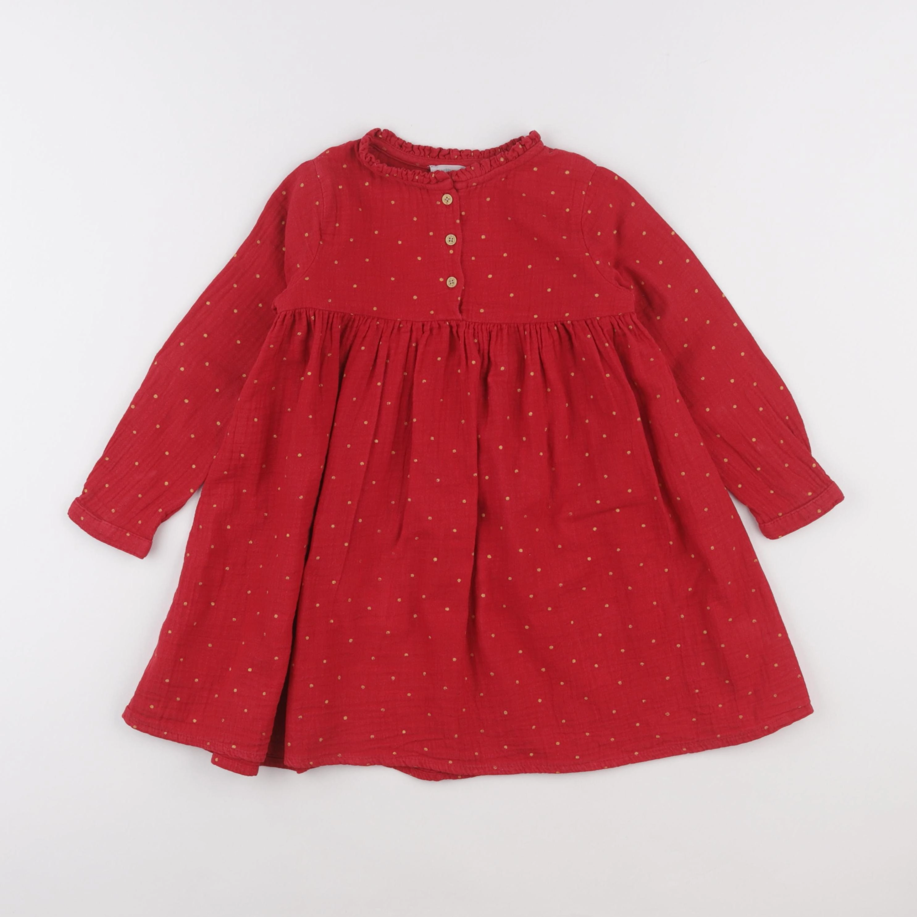 Vertbaudet - robe rouge - 4 ans