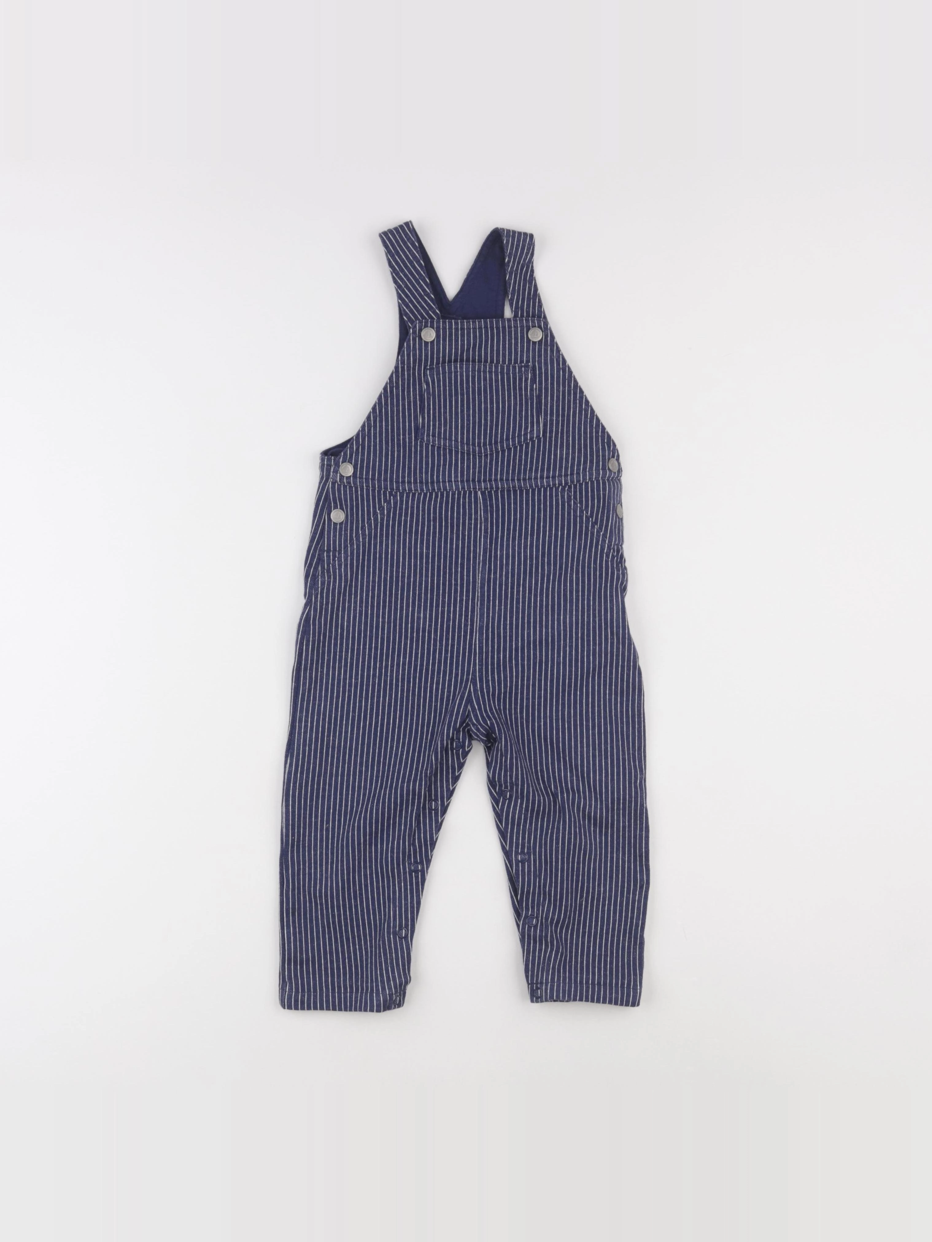 Petit Bateau - salopette bleu - 18 mois