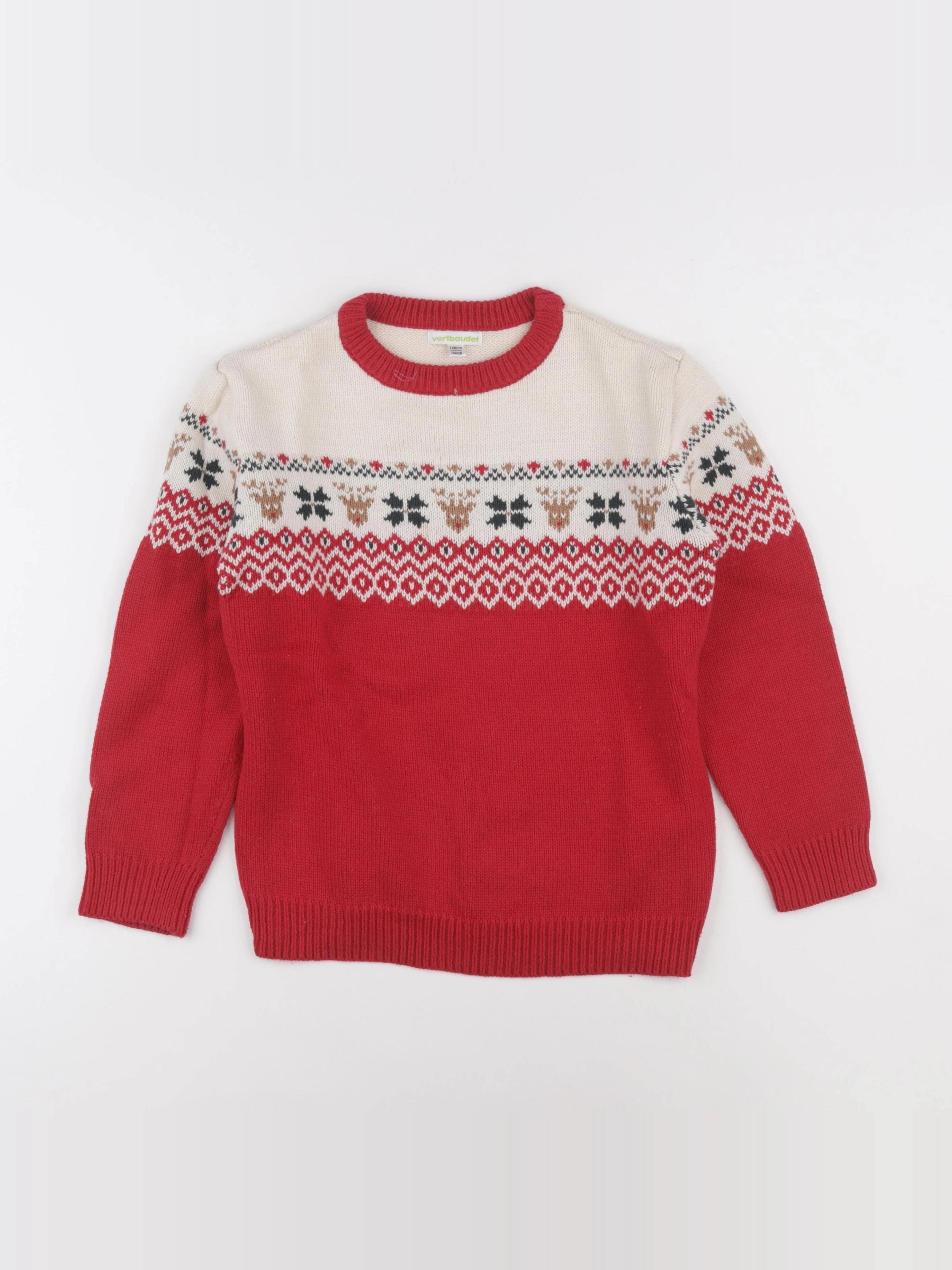 Vertbaudet - pull rouge - 10 ans