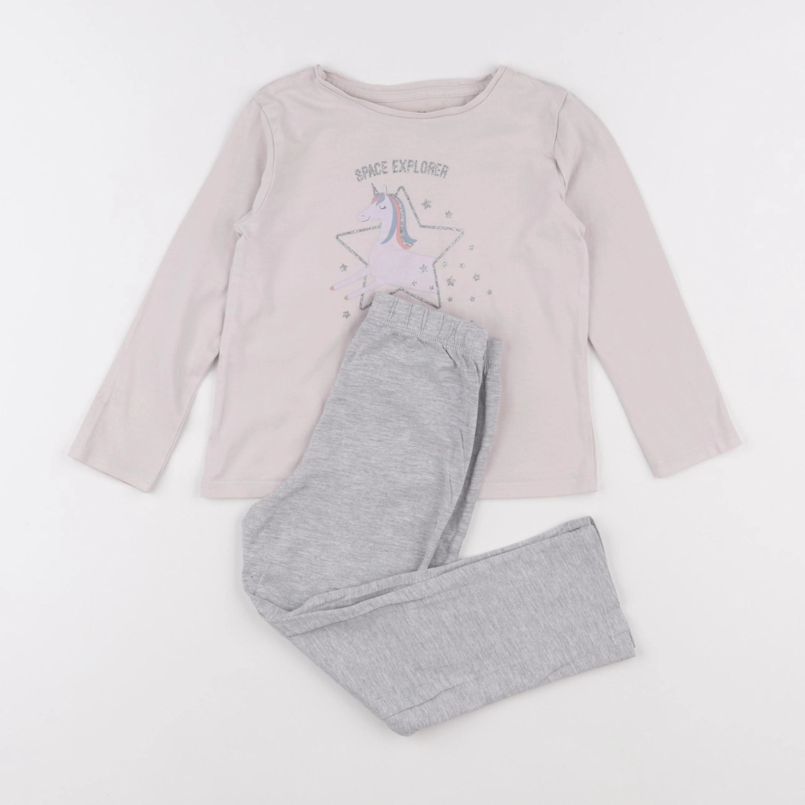 Vertbaudet - pyjama coton gris - 4 ans