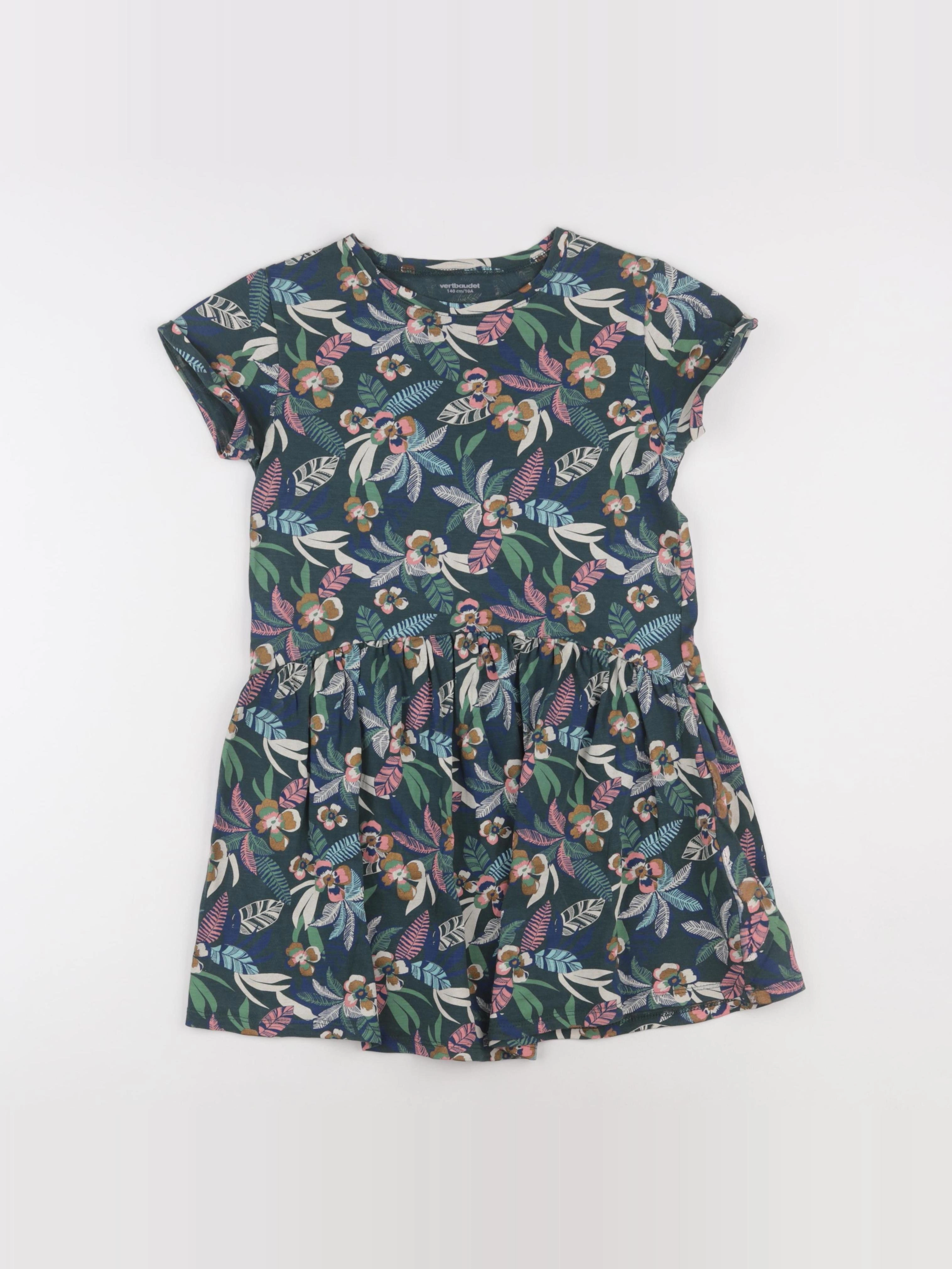 Vertbaudet - robe vert - 10 ans