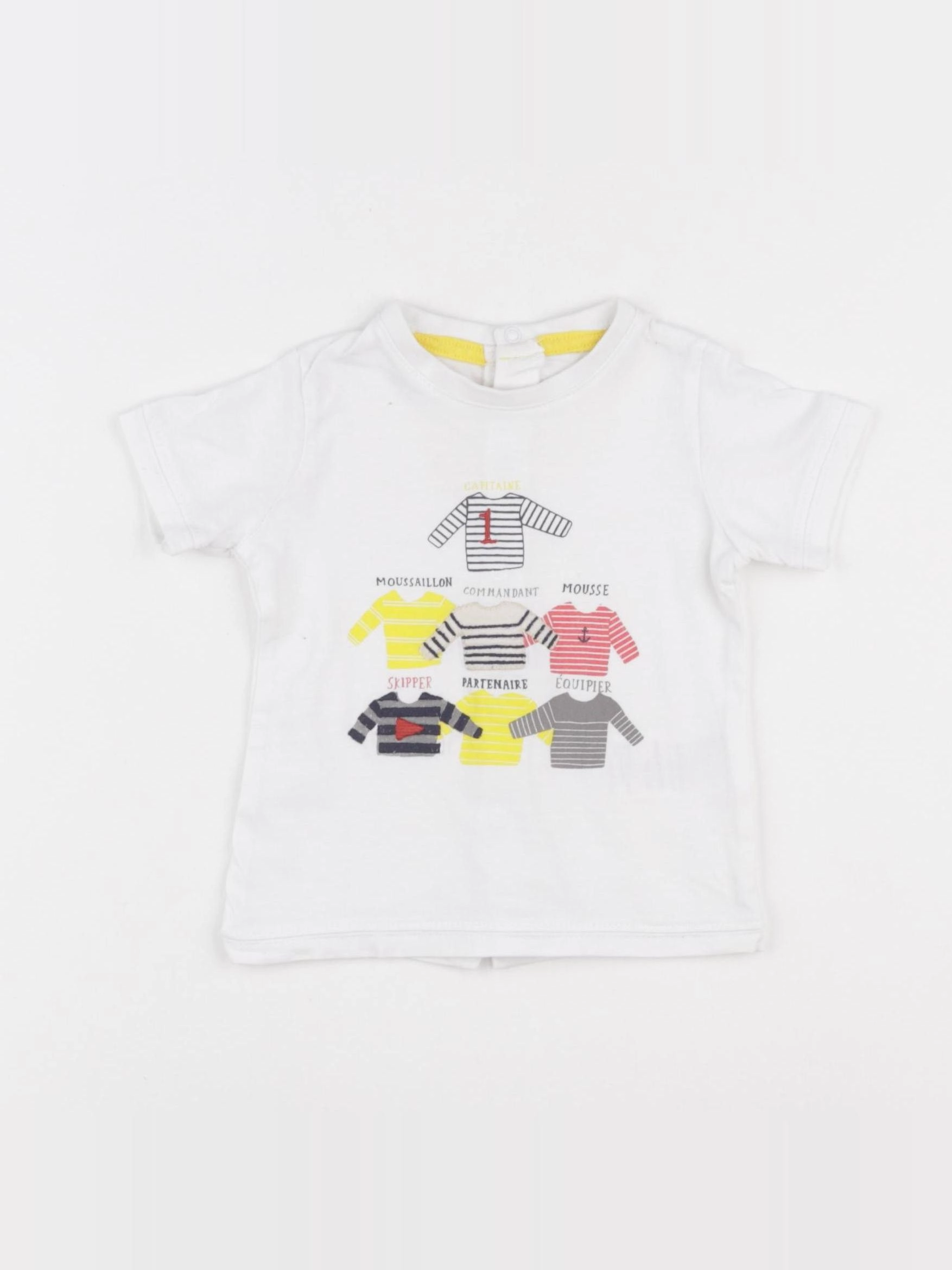 Vertbaudet - tee-shirt blanc - 6 mois
