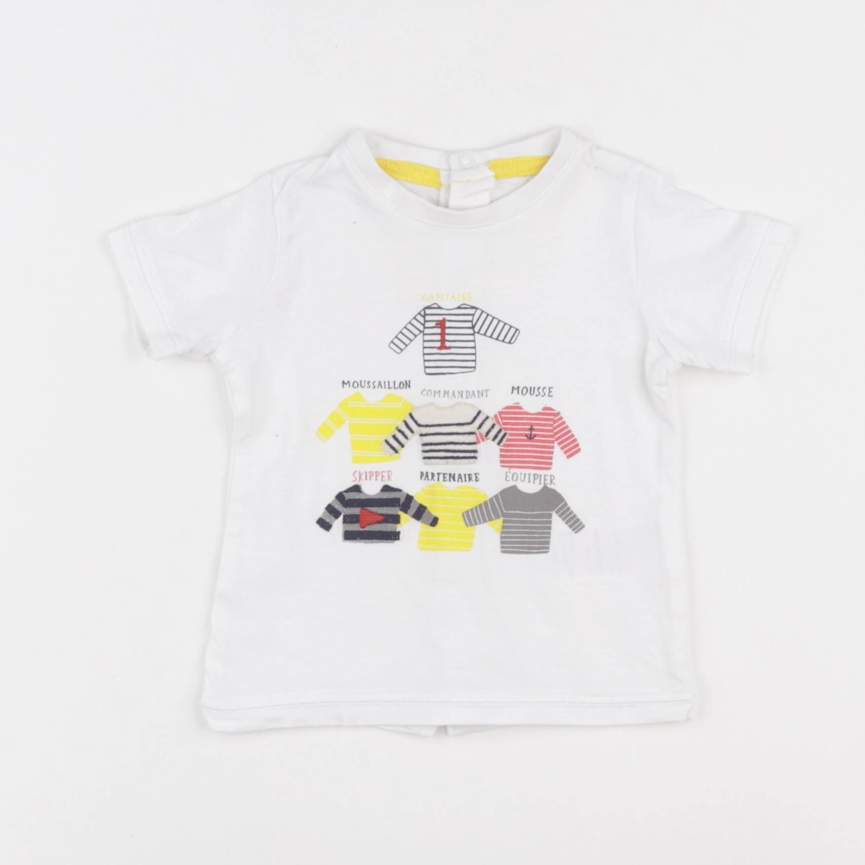Vertbaudet - tee-shirt blanc - 6 mois
