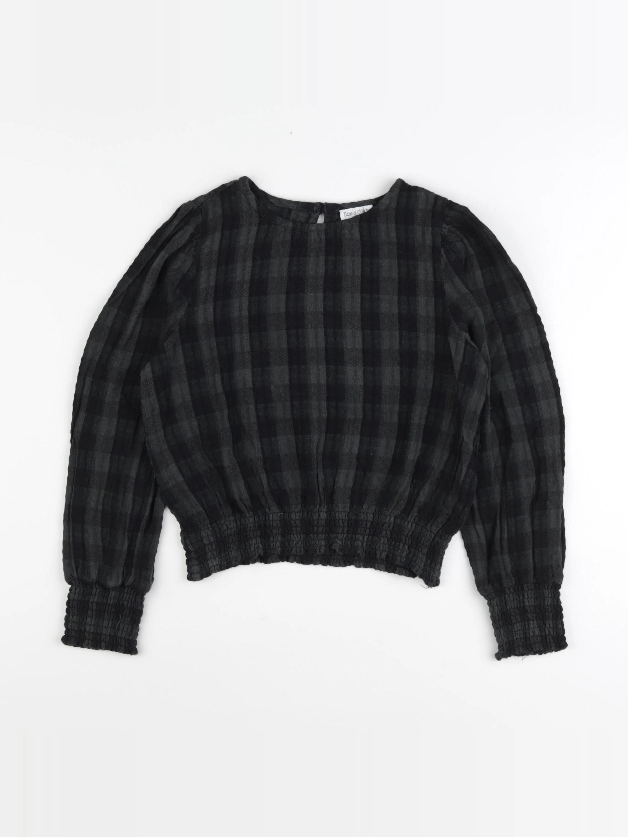 Eden & Victor - blouse vert, noir - 10 ans