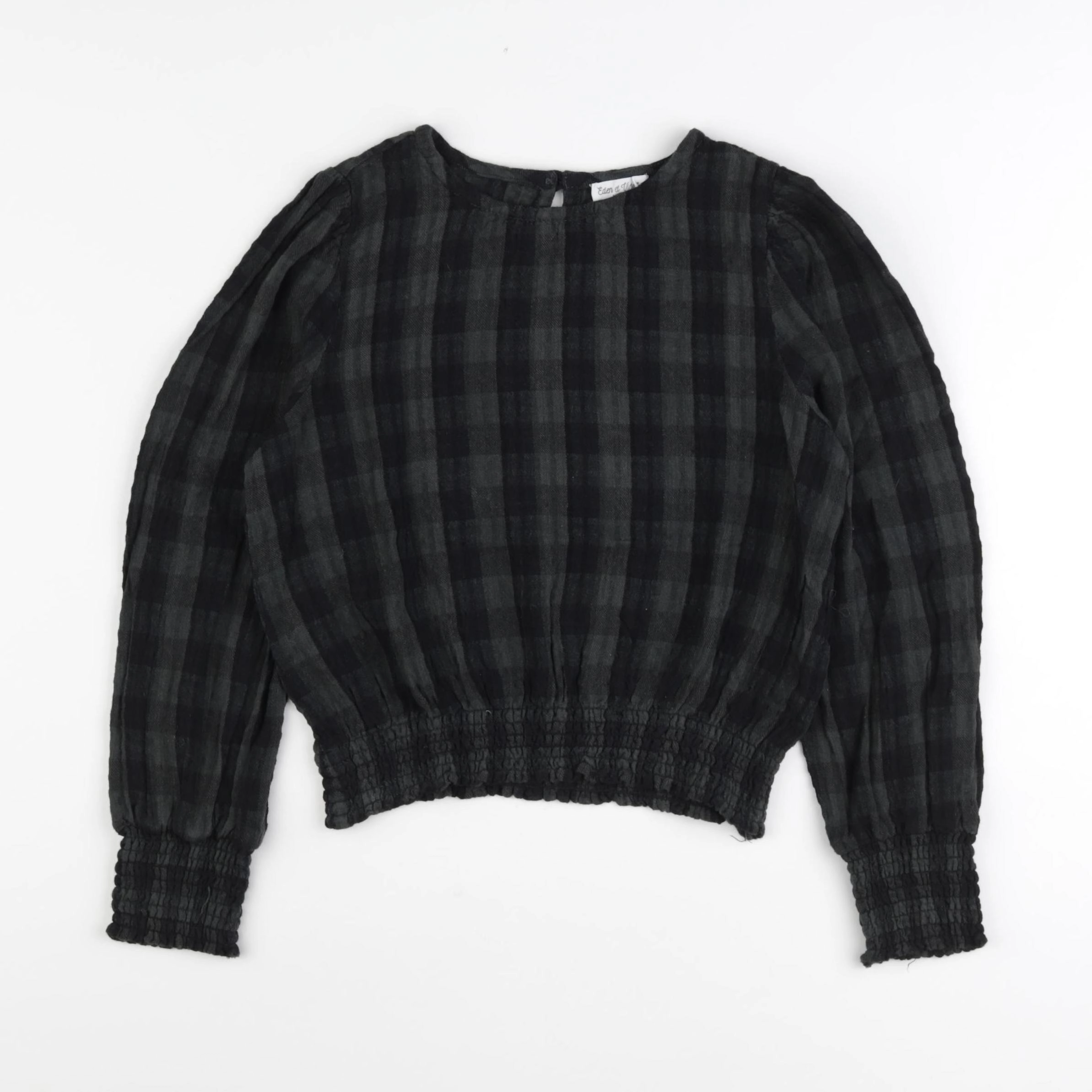 Eden & Victor - blouse vert, noir - 10 ans