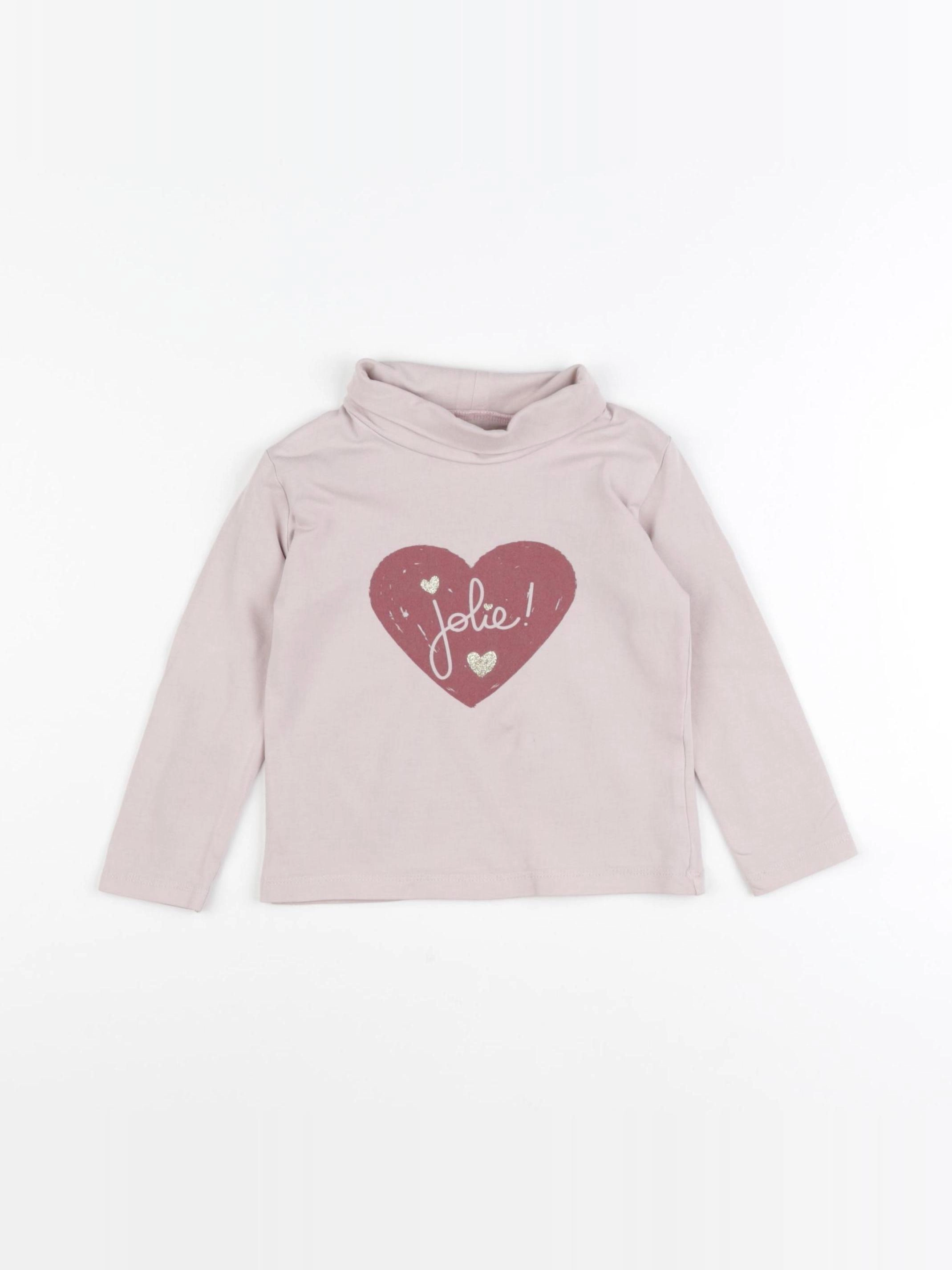 Vertbaudet - sous-pull rose - 2 ans