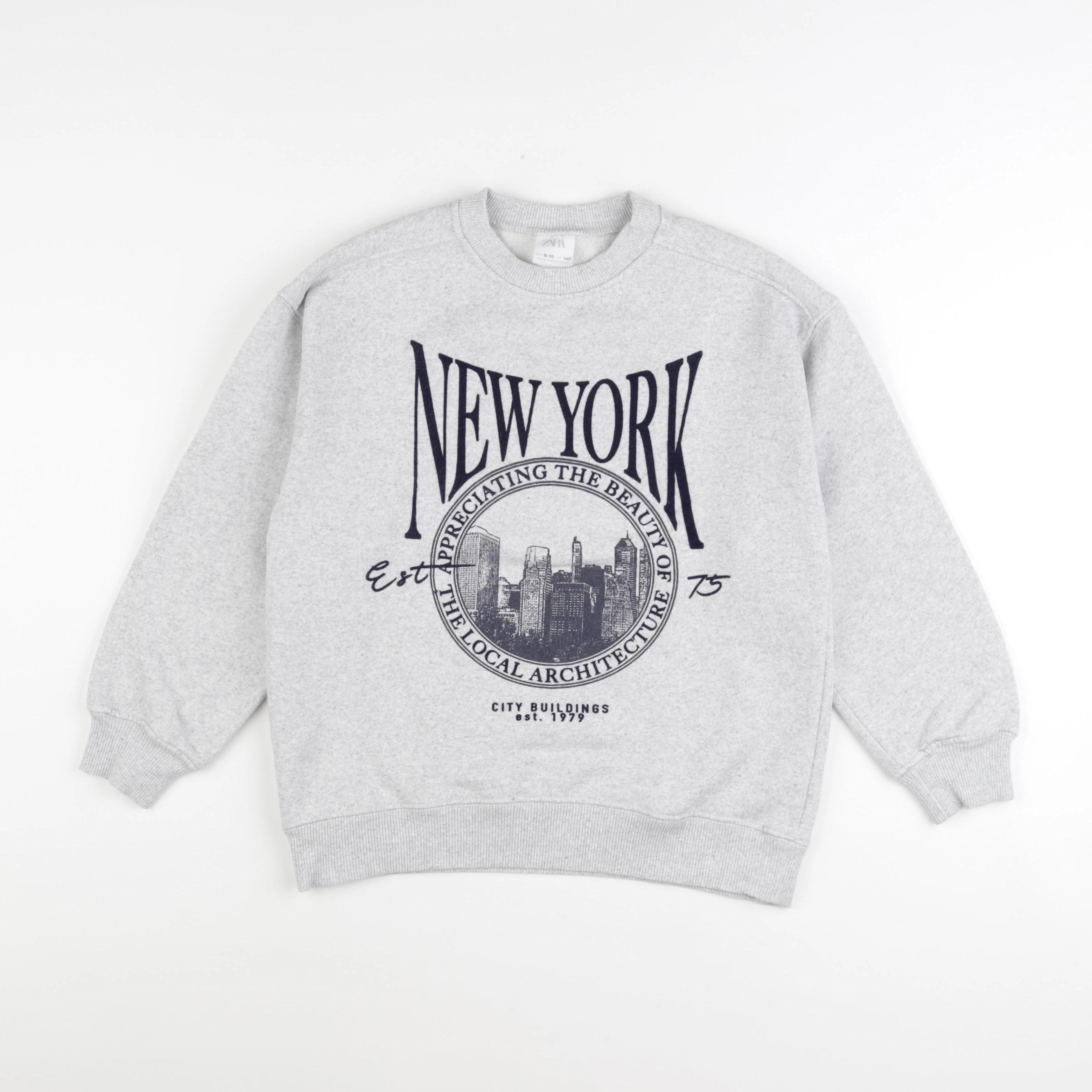 Zara - sweat gris - 9/10 ans