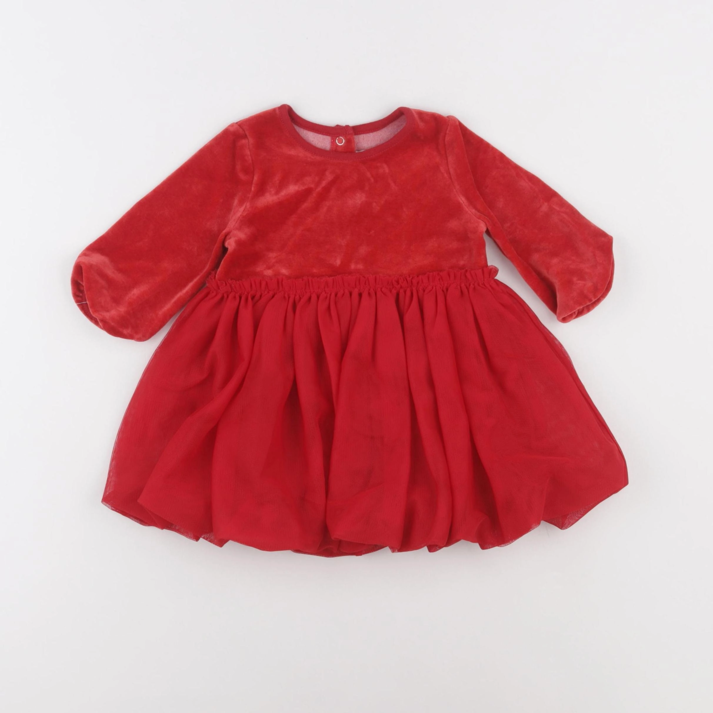 Petit Bateau - robe rouge - 6 mois