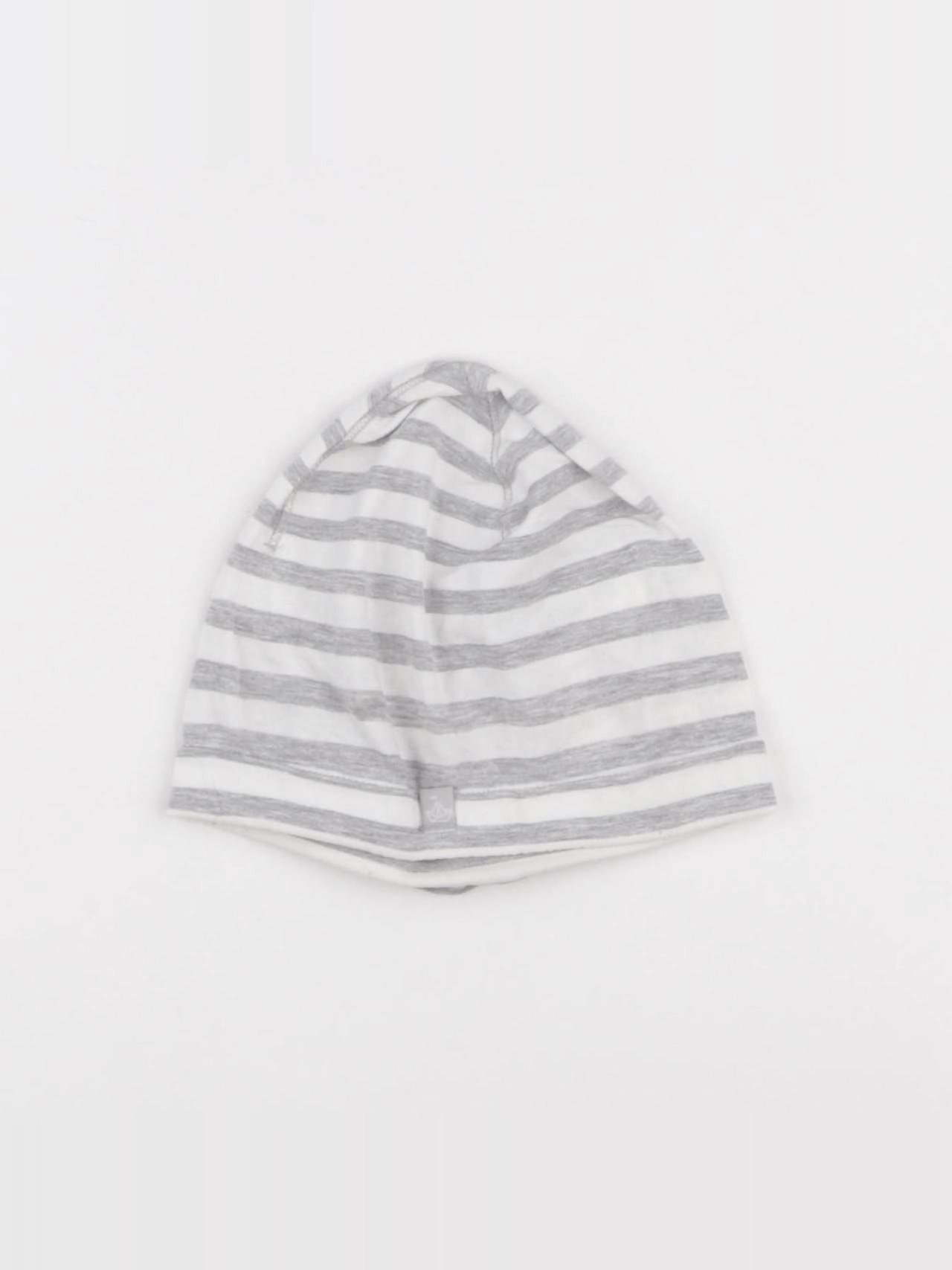 H&M - bonnet blanc, gris - 6/12 mois