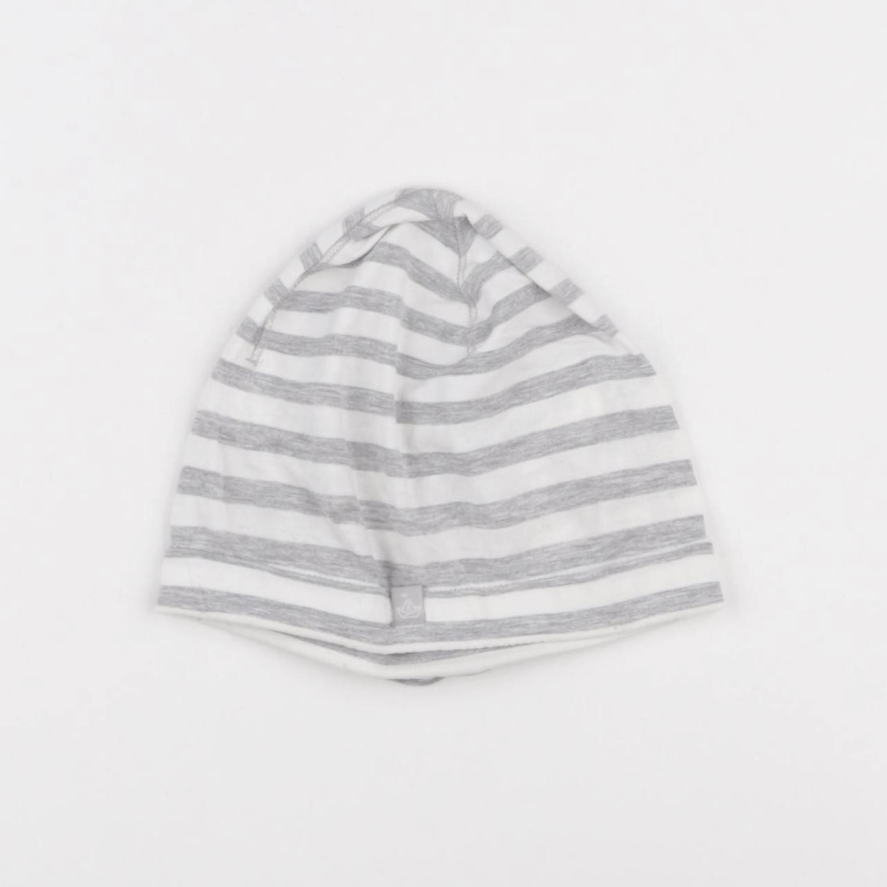 H&M - bonnet blanc, gris - 6/12 mois