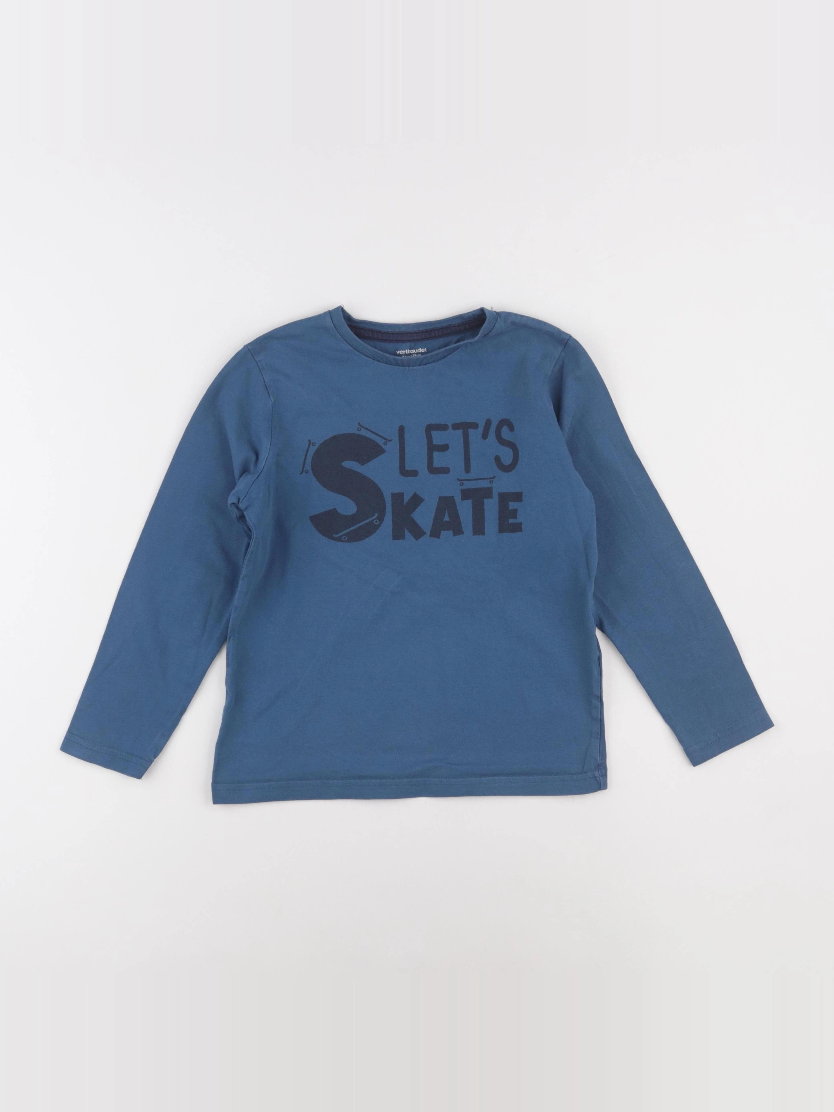 Vertbaudet - tee-shirt bleu - 8 ans