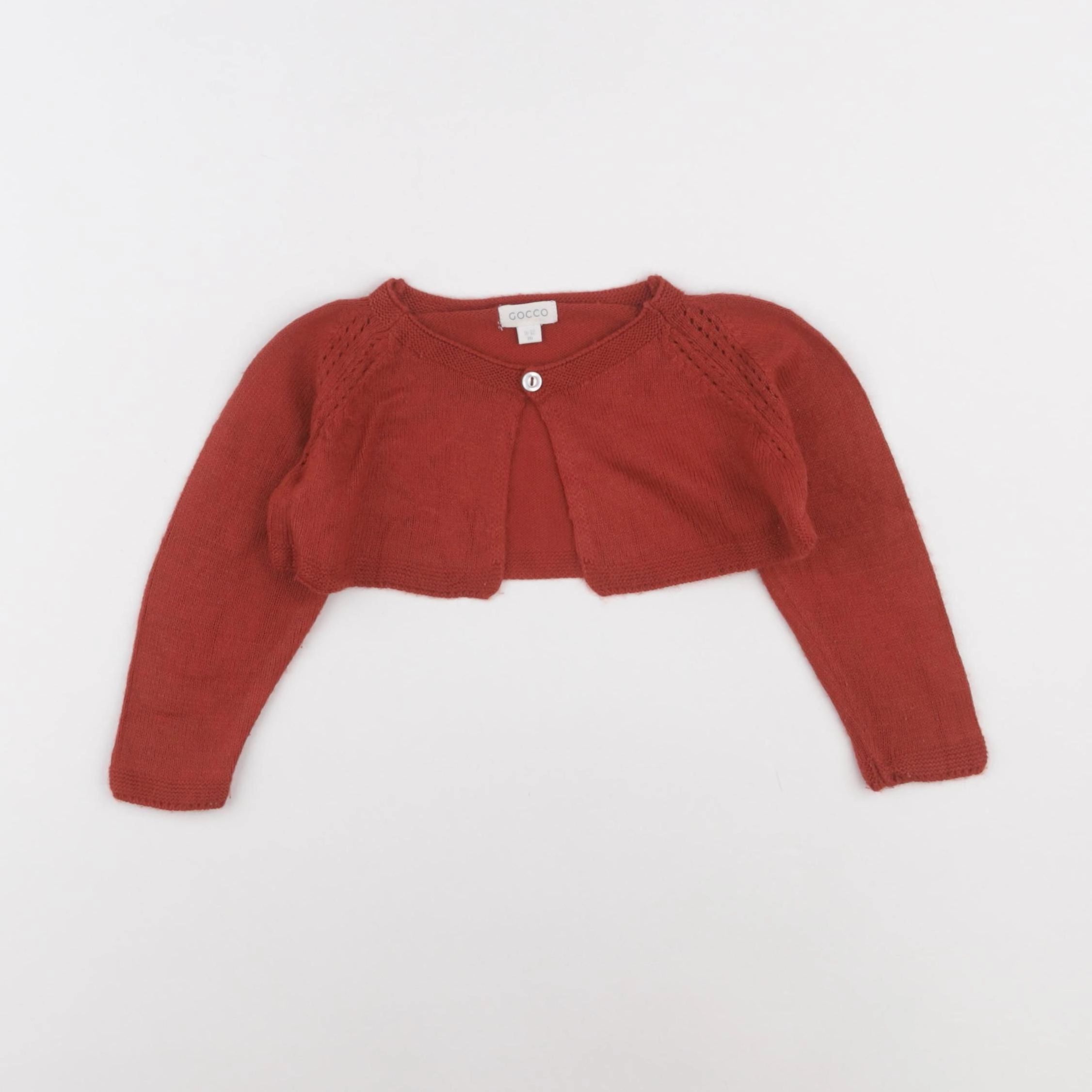 Gocco - gilet court rouge - 9/12 mois