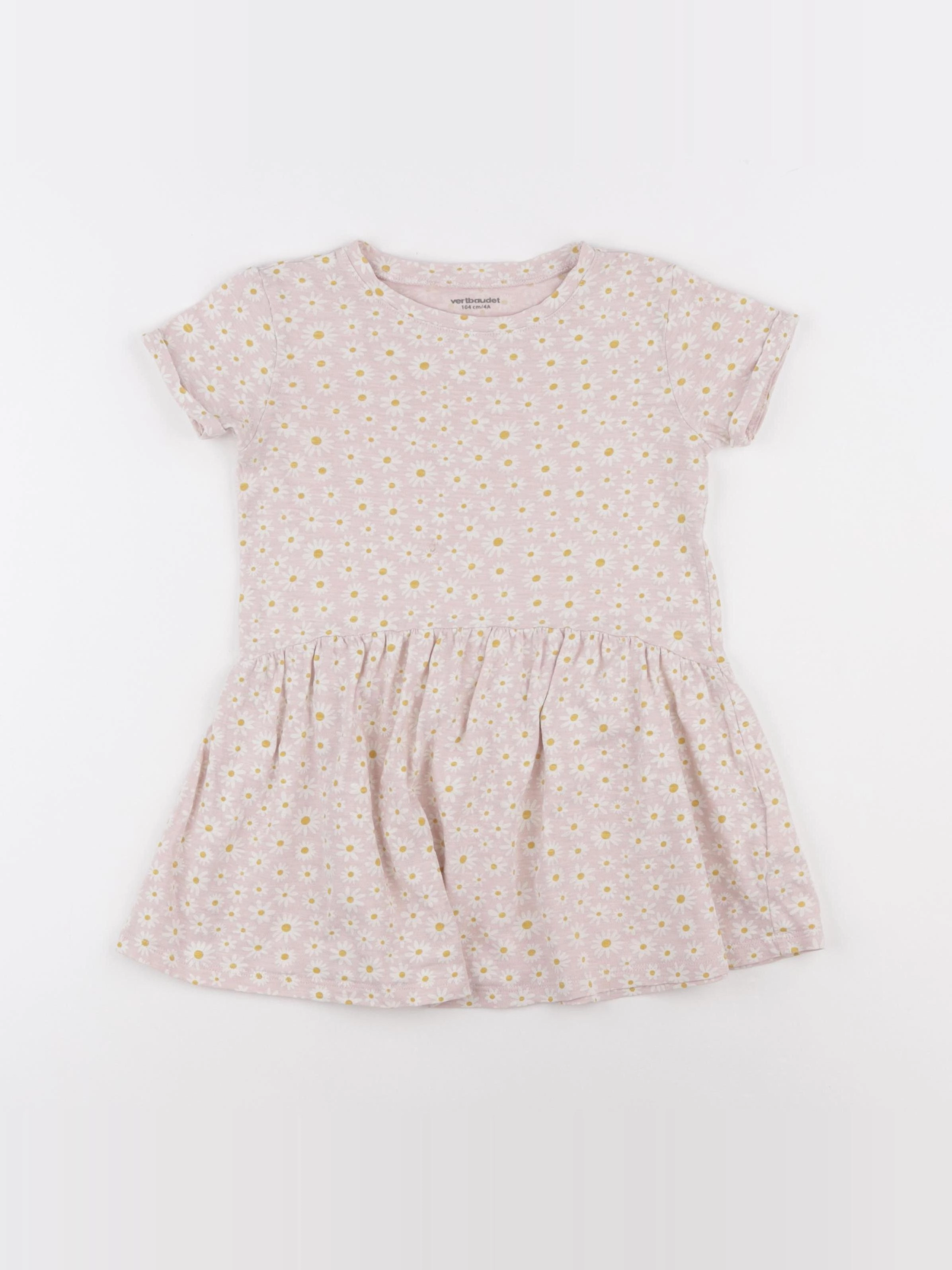 Vertbaudet - robe rose - 4 ans