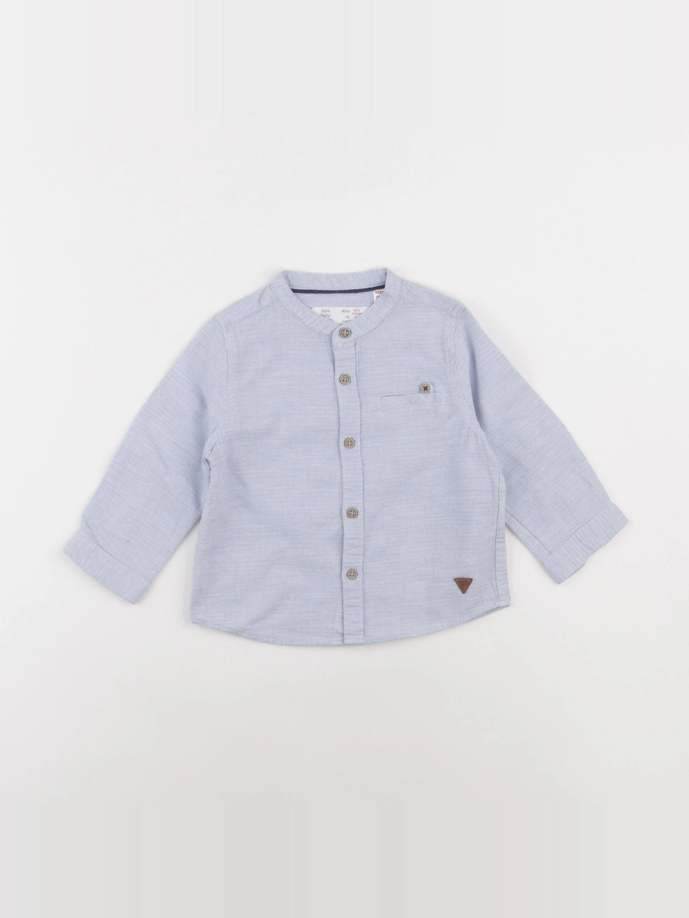 Zara - chemise bleu - 6/9 mois