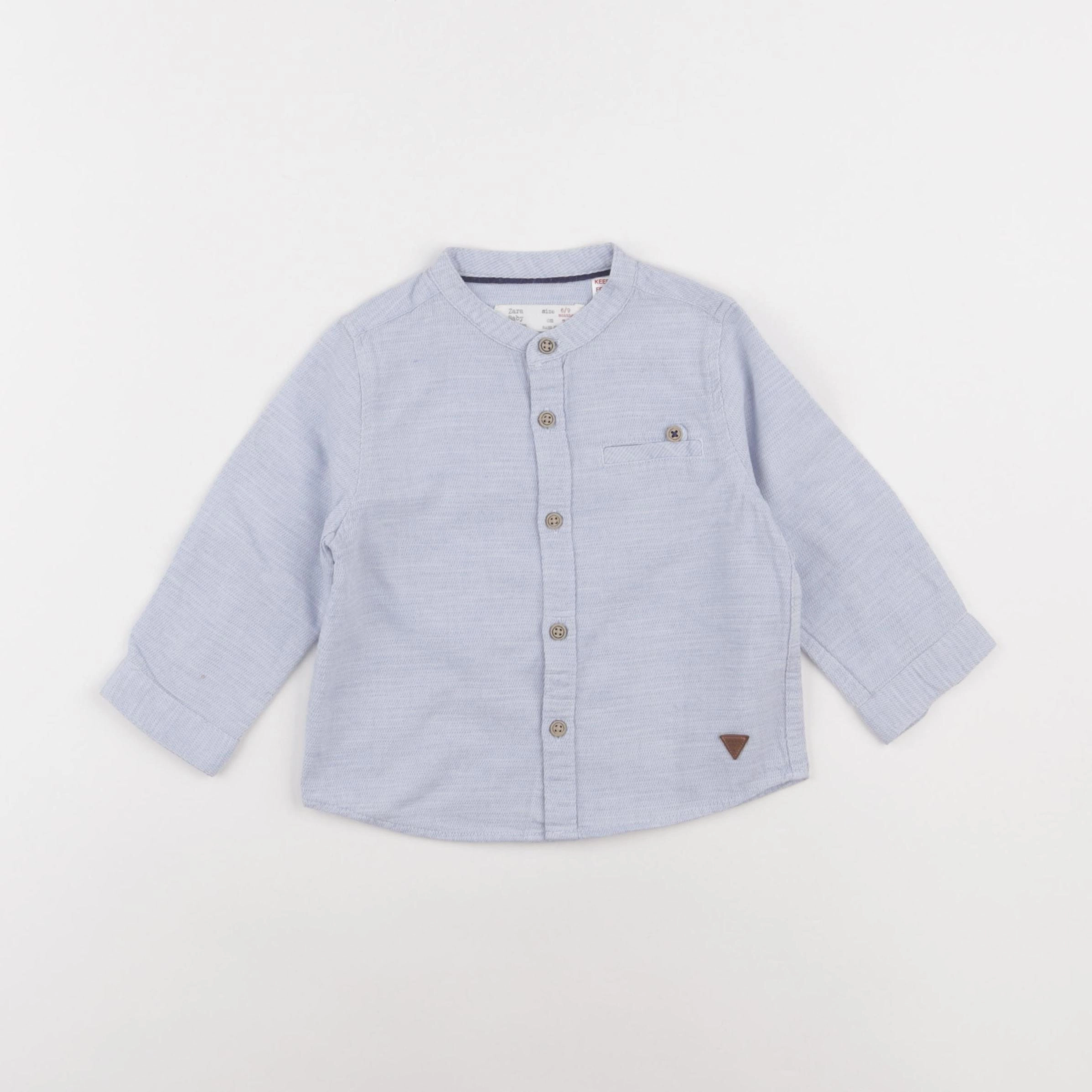 Zara - chemise bleu - 6/9 mois