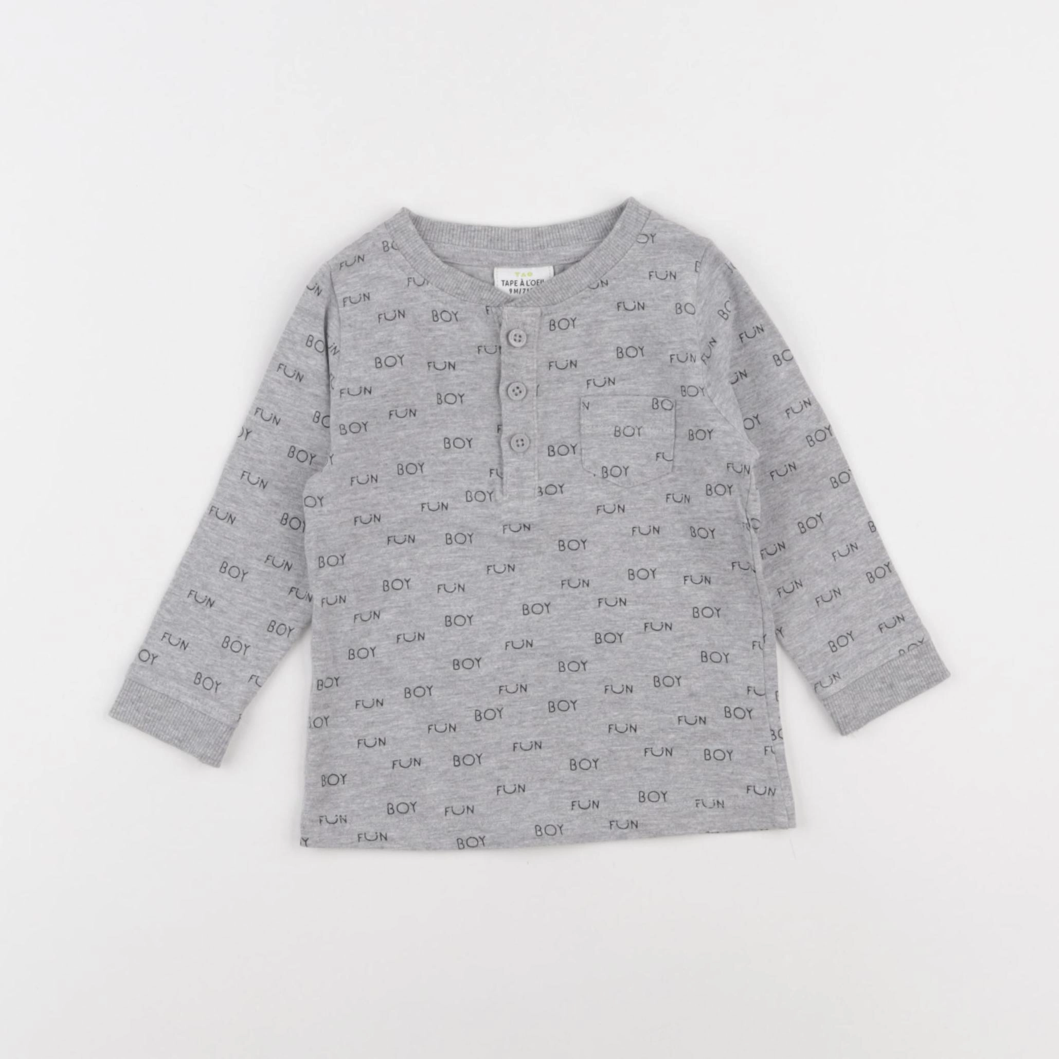 Tape à l'oeil - polo gris - 9 mois
