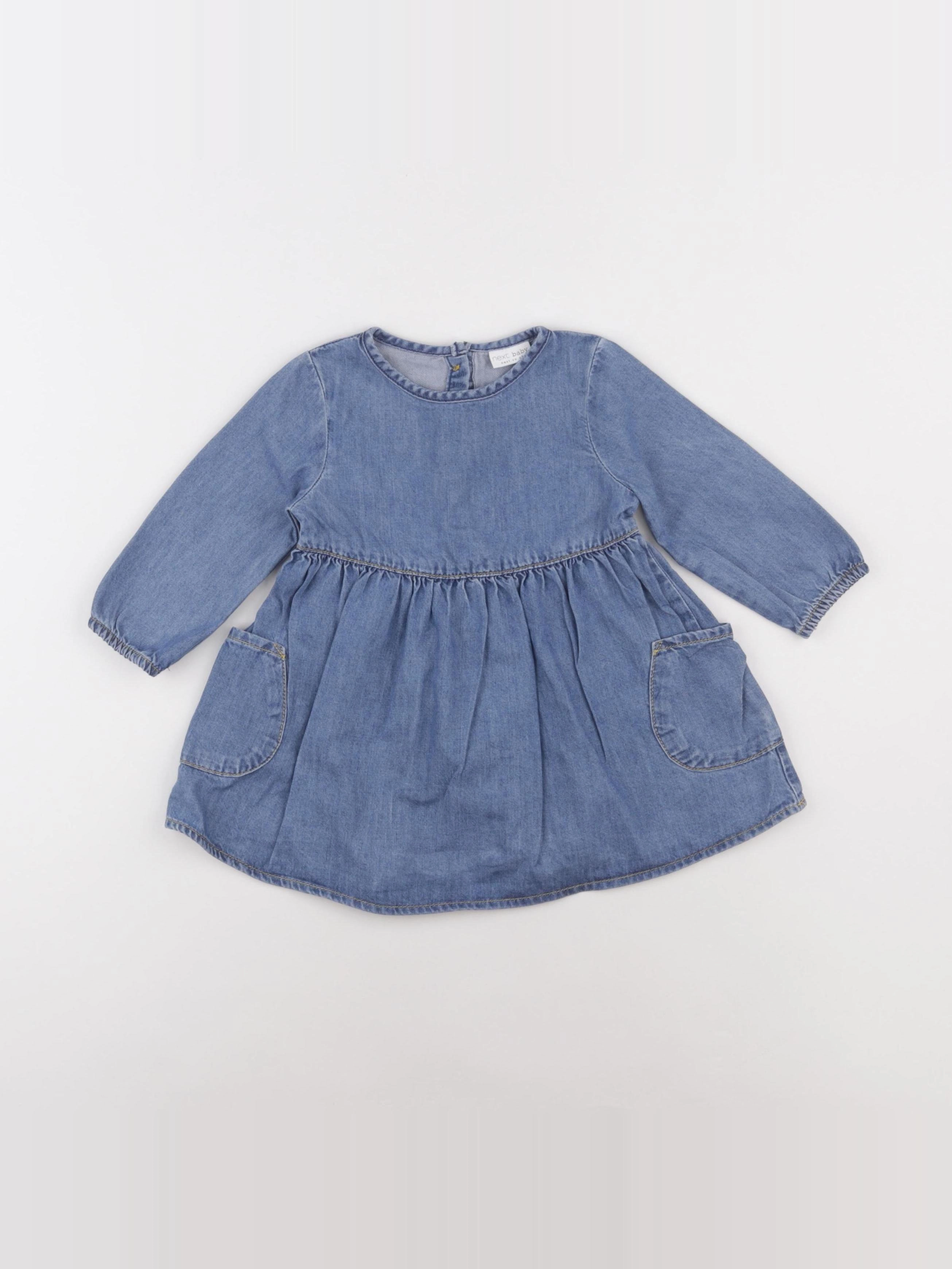 Next - robe bleu - 6/9 mois