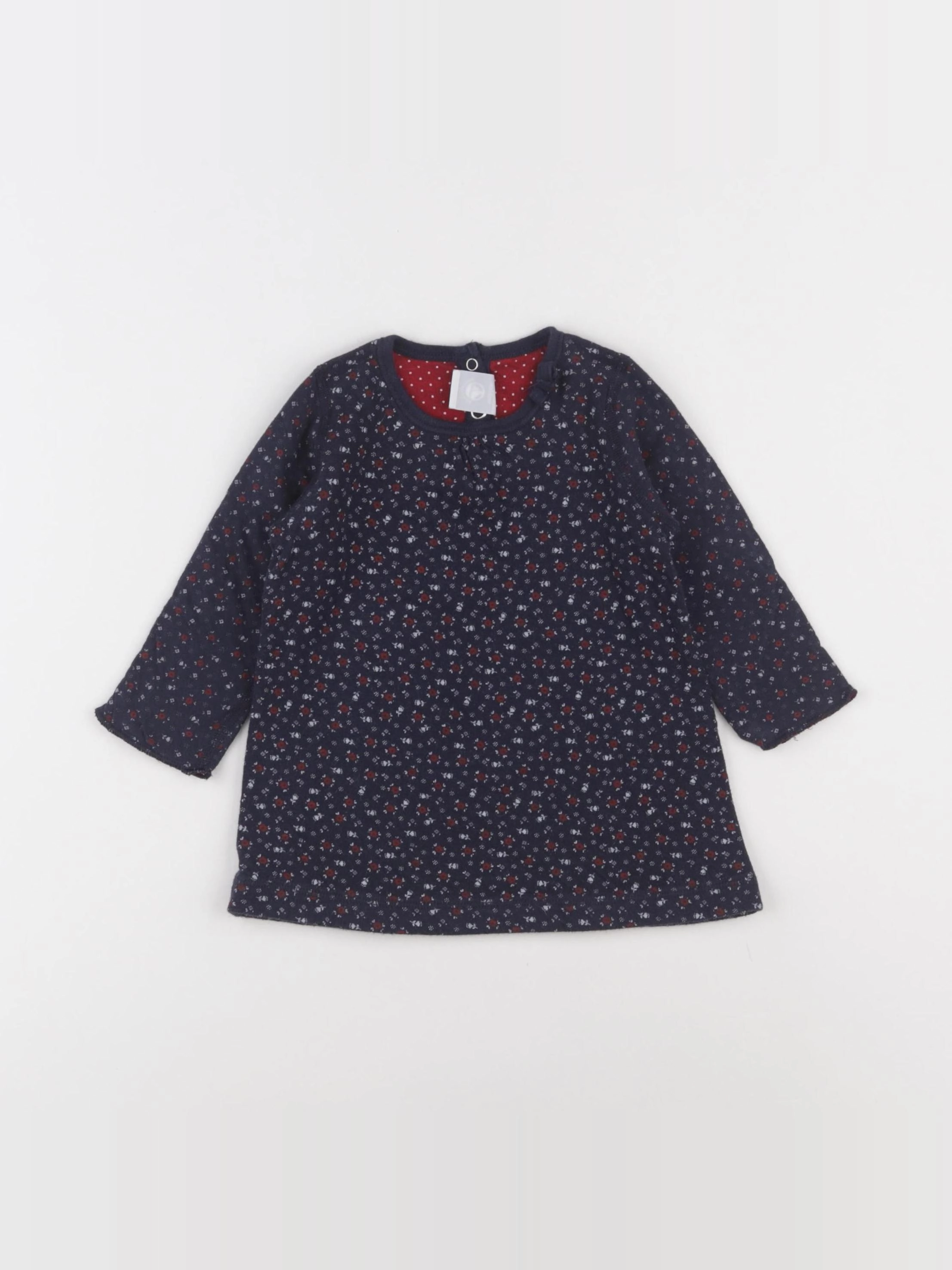 Petit Bateau - robe bleu - 6 mois