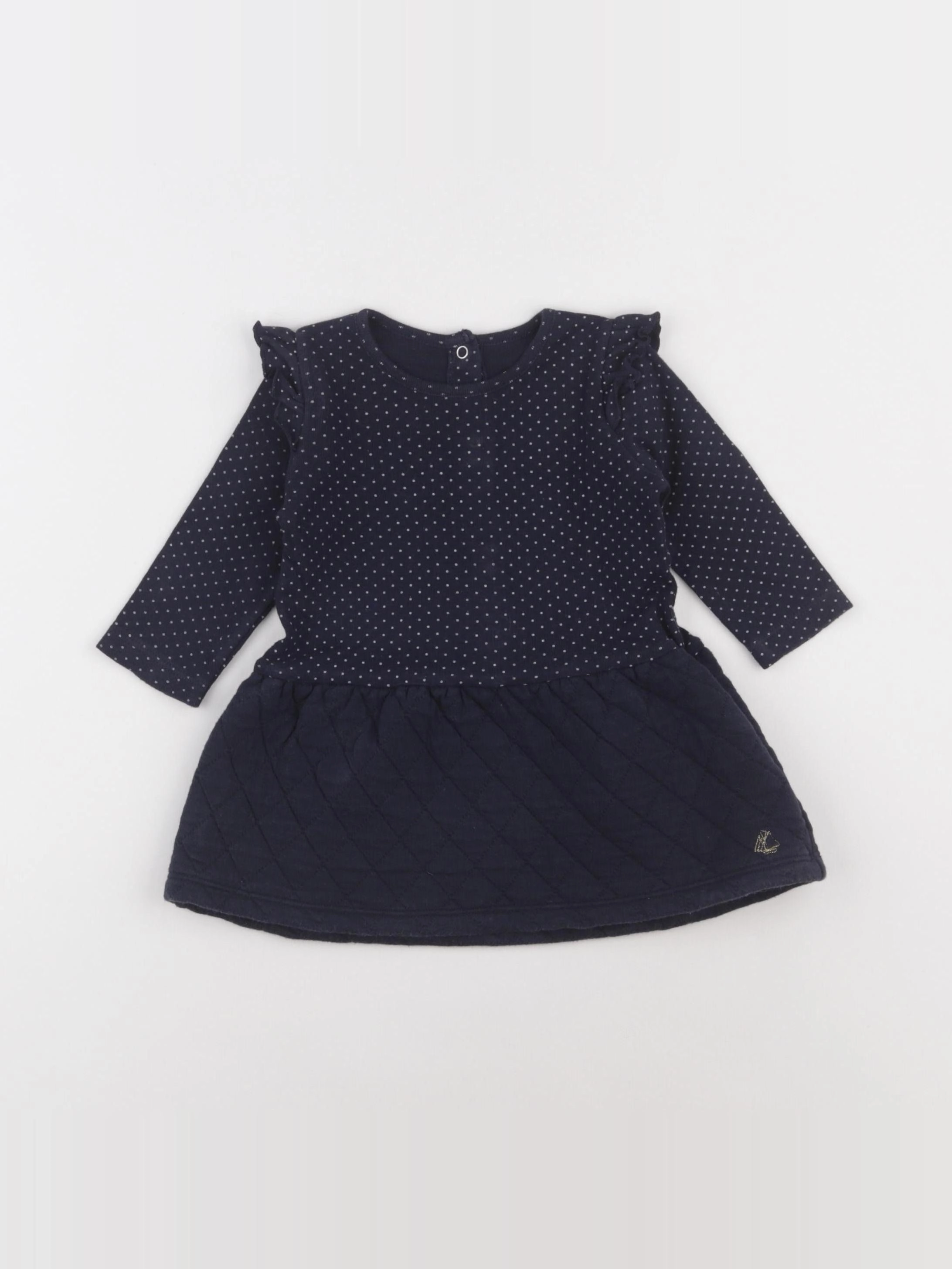 Petit Bateau - robe bleu - 6 mois