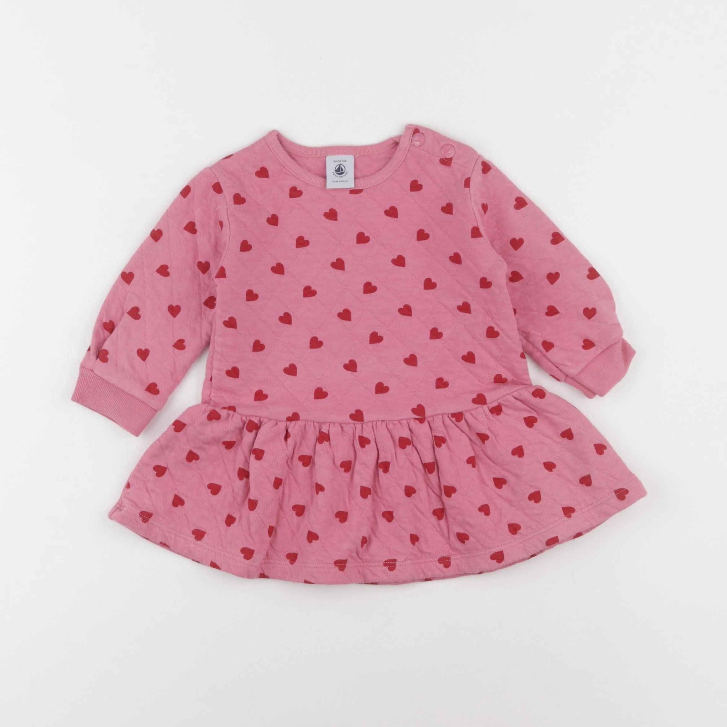 Petit Bateau - robe rose - 6 mois