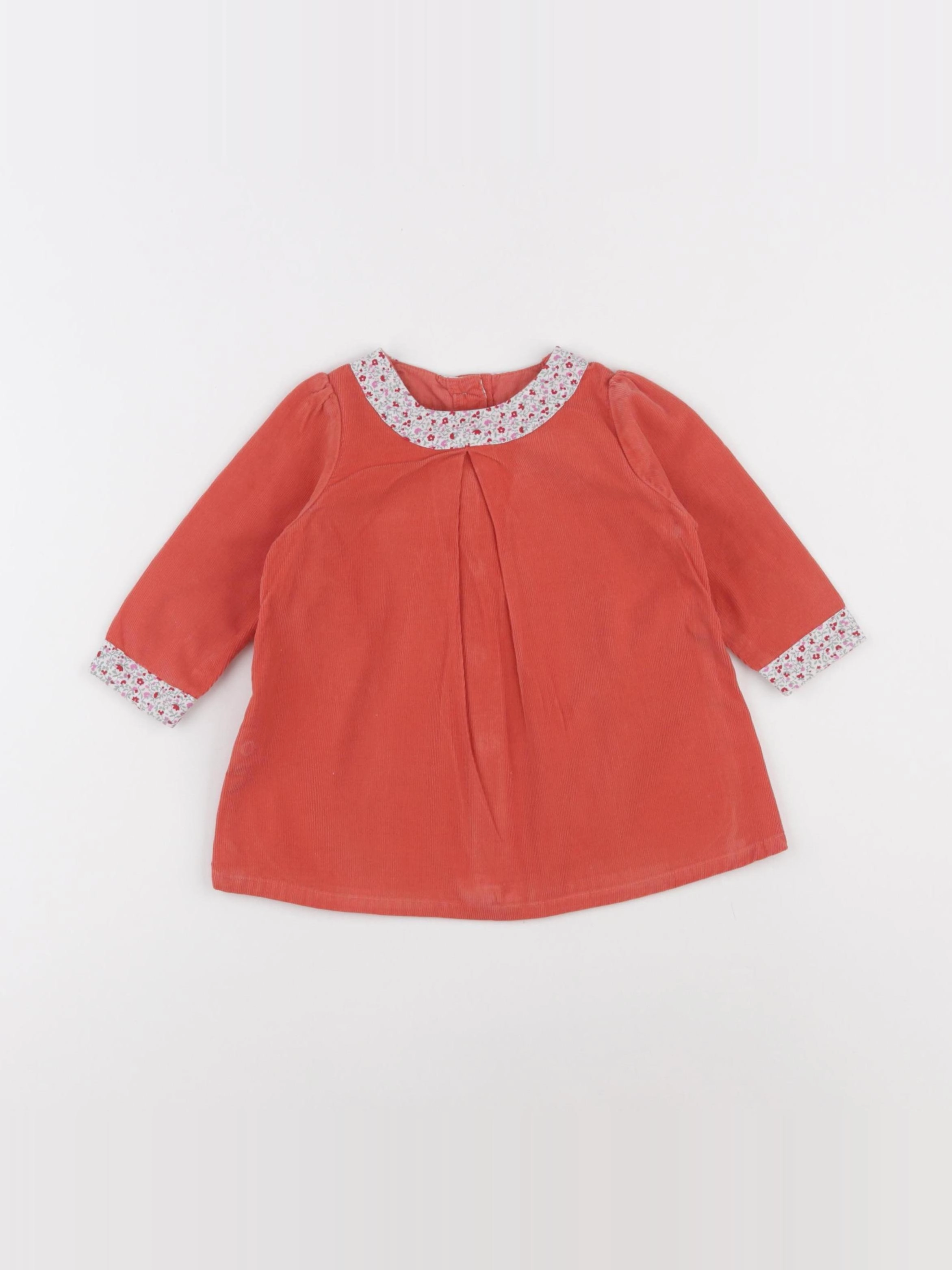 Louis et Victorie - robe orange - 6 mois